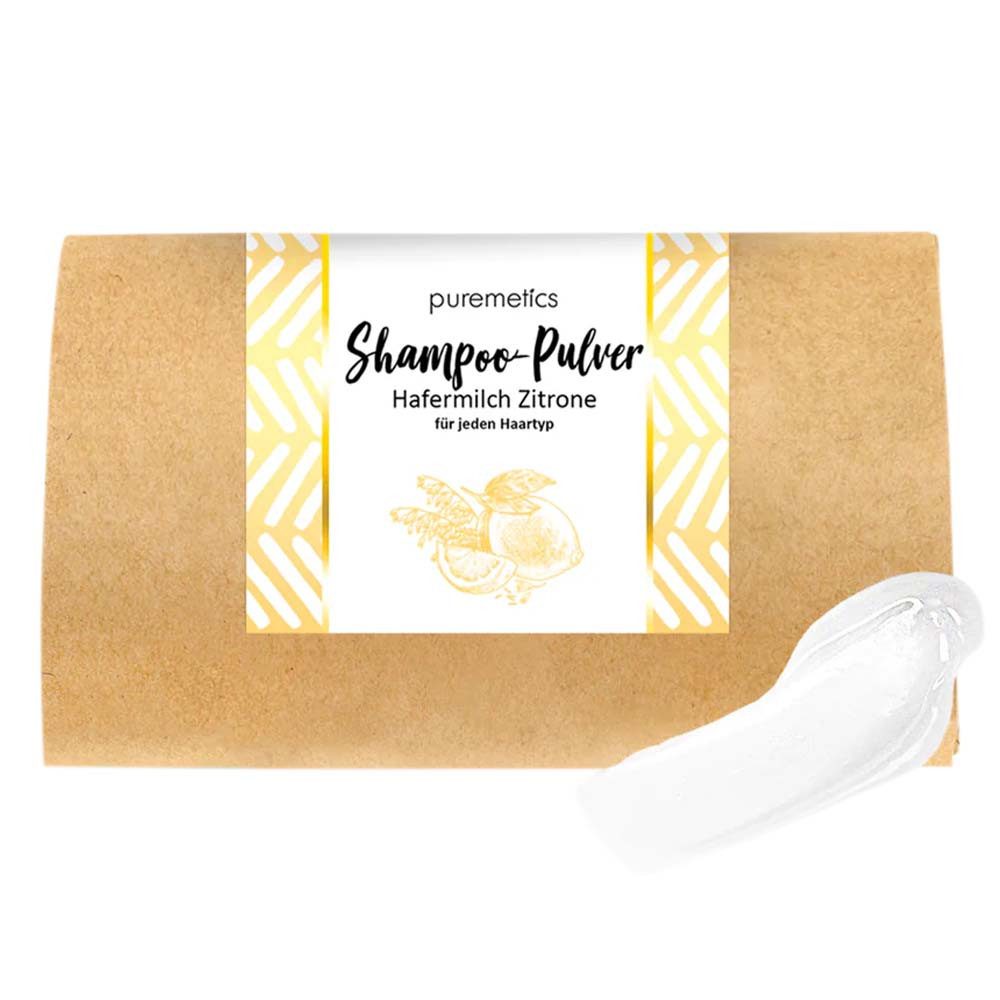 puremetics Haarshampoo Shampoo Pulver - Hafermilch Zitrone 50g