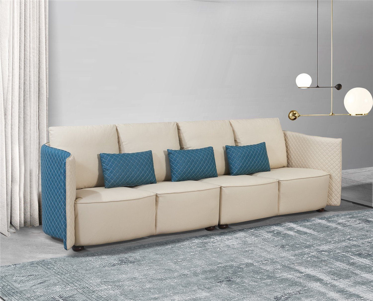 JVmoebel Sofa, Sofa 4 Sitzer Sofas Luxus Polstersofas Stoffsofas Luxus Designer Couch