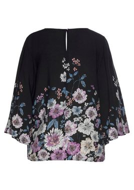 LASCANA Schlupfbluse mit Blumenprint und Trompetenärmeln, Blusenshirt, casual