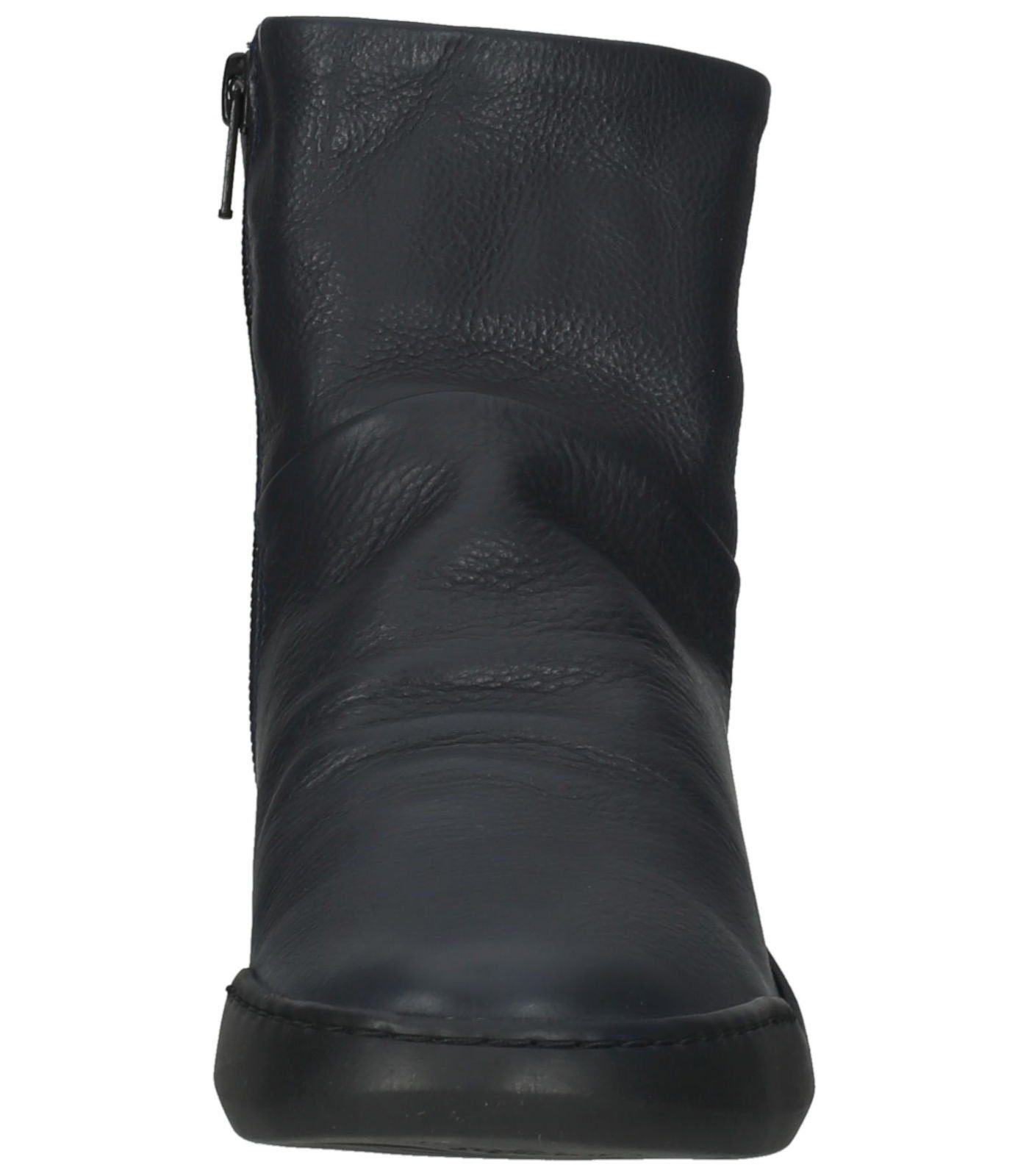 Navy Leder softinos Stiefelette Stiefelette