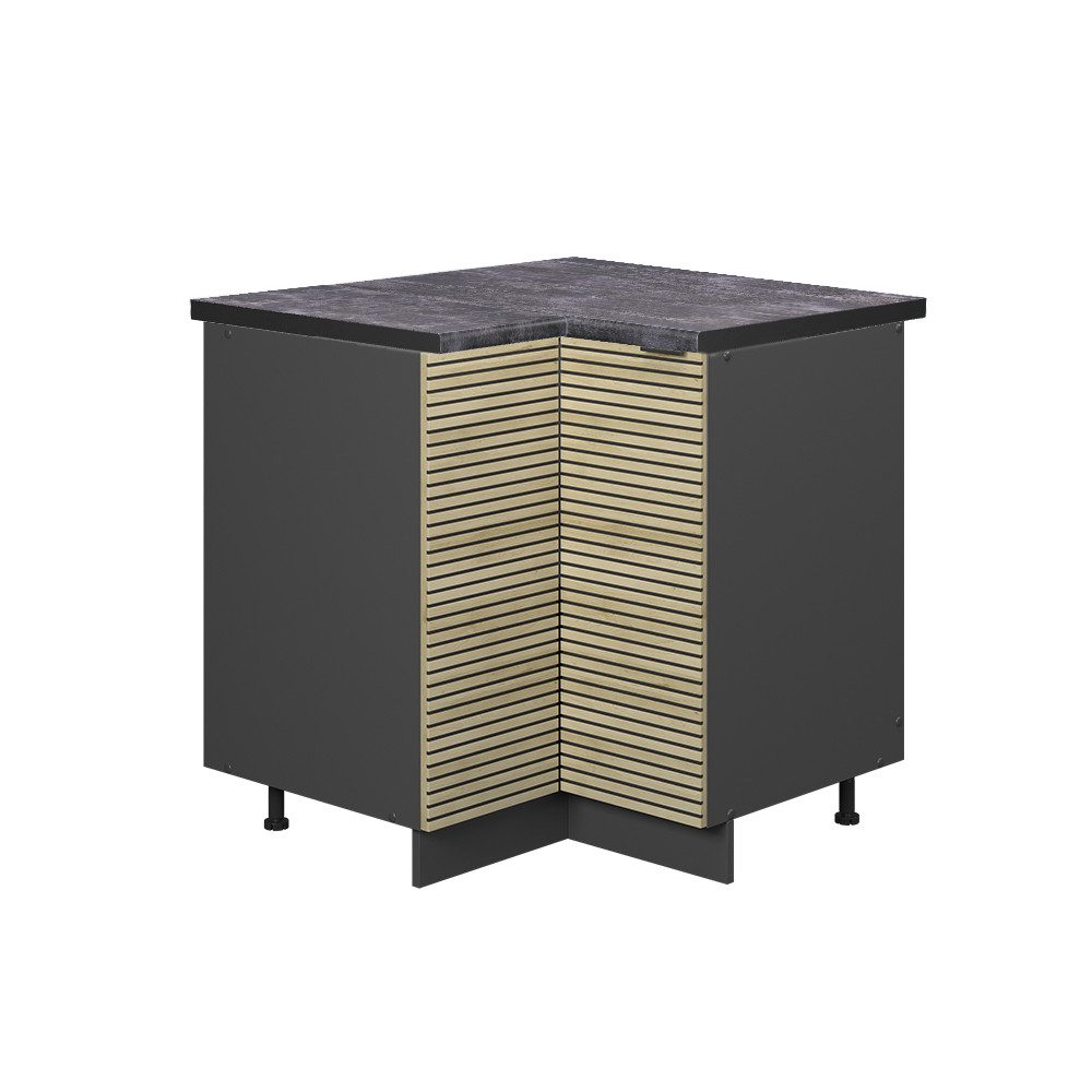 Vicco Eckunterschrank Fame-Line, Eiche Paneel/Anthrazit, 80.5 günstig online kaufen