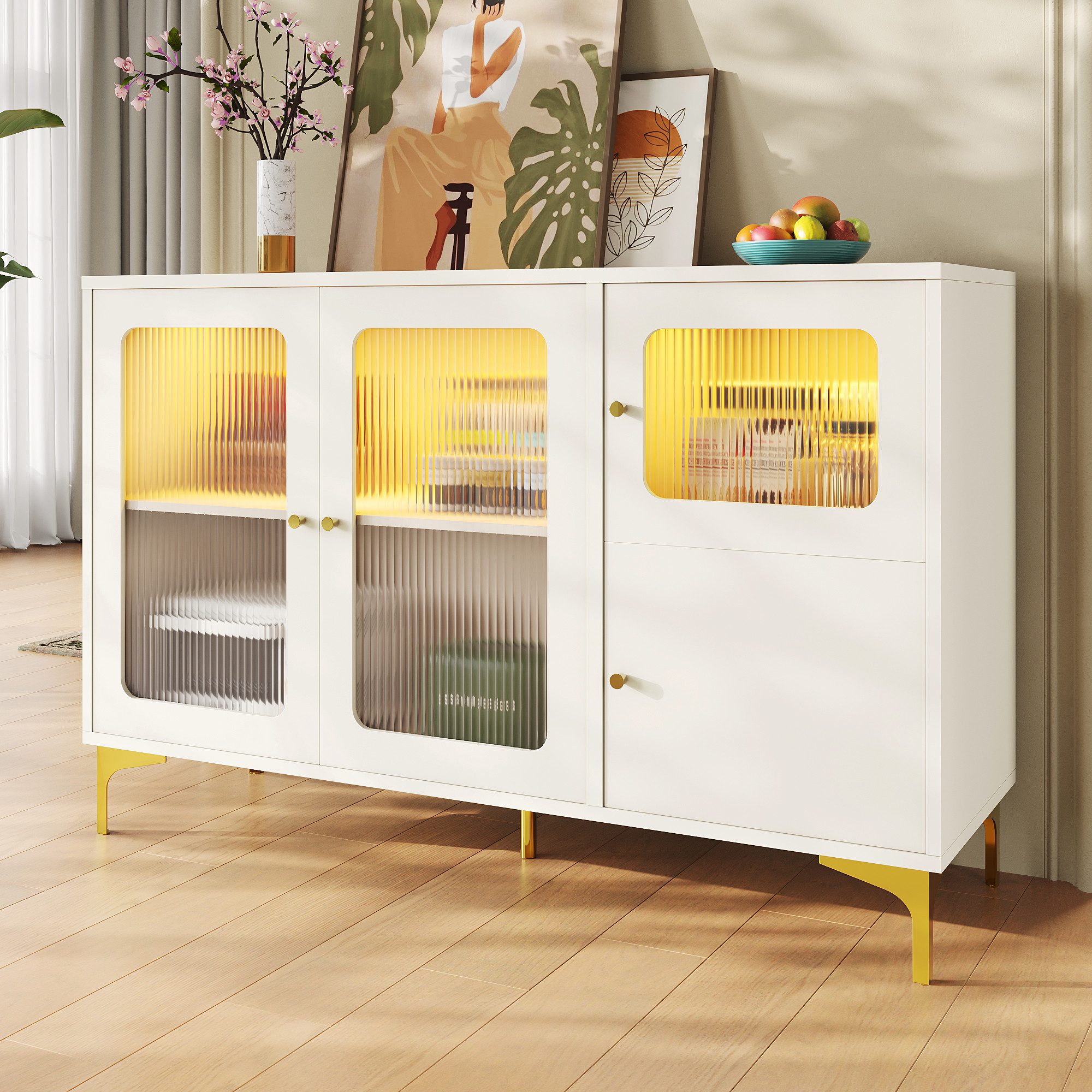Elegear Sideboard Kommode Sideboard mit 3 günstig online kaufen