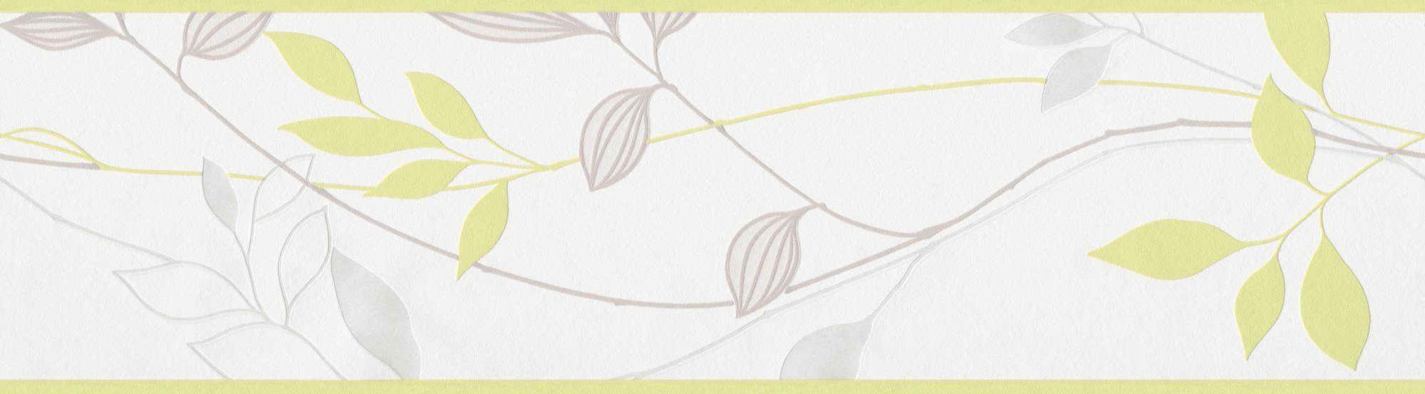 A.S. Création Bordüre Only Borders 11, strukturiert, botanisch, matt, natürlich, Moderne Tapete Bordüre Grafik Blumen Borte Wohnzimmer modern Design