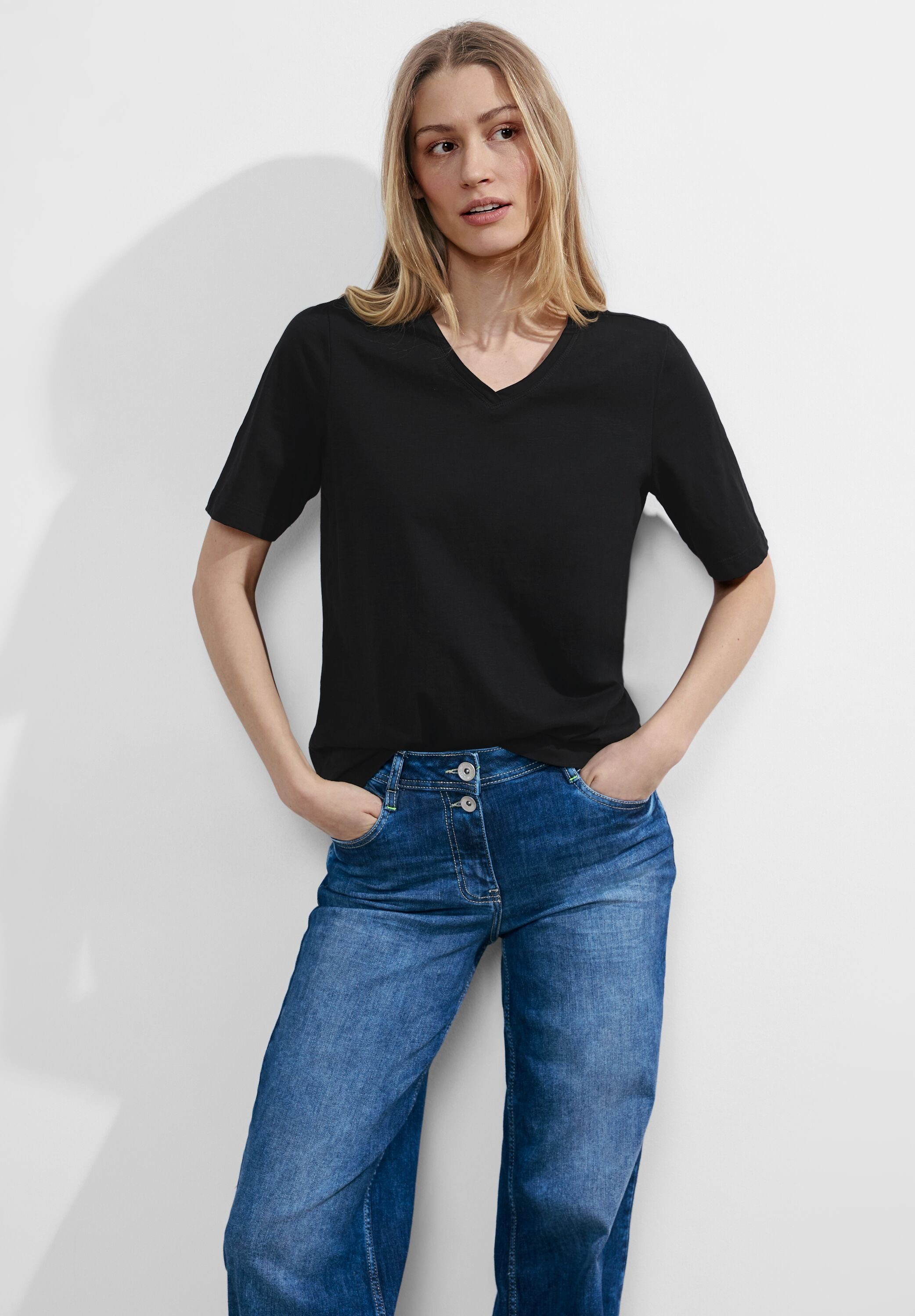 CECIL T-Shirt mit Flammgarn