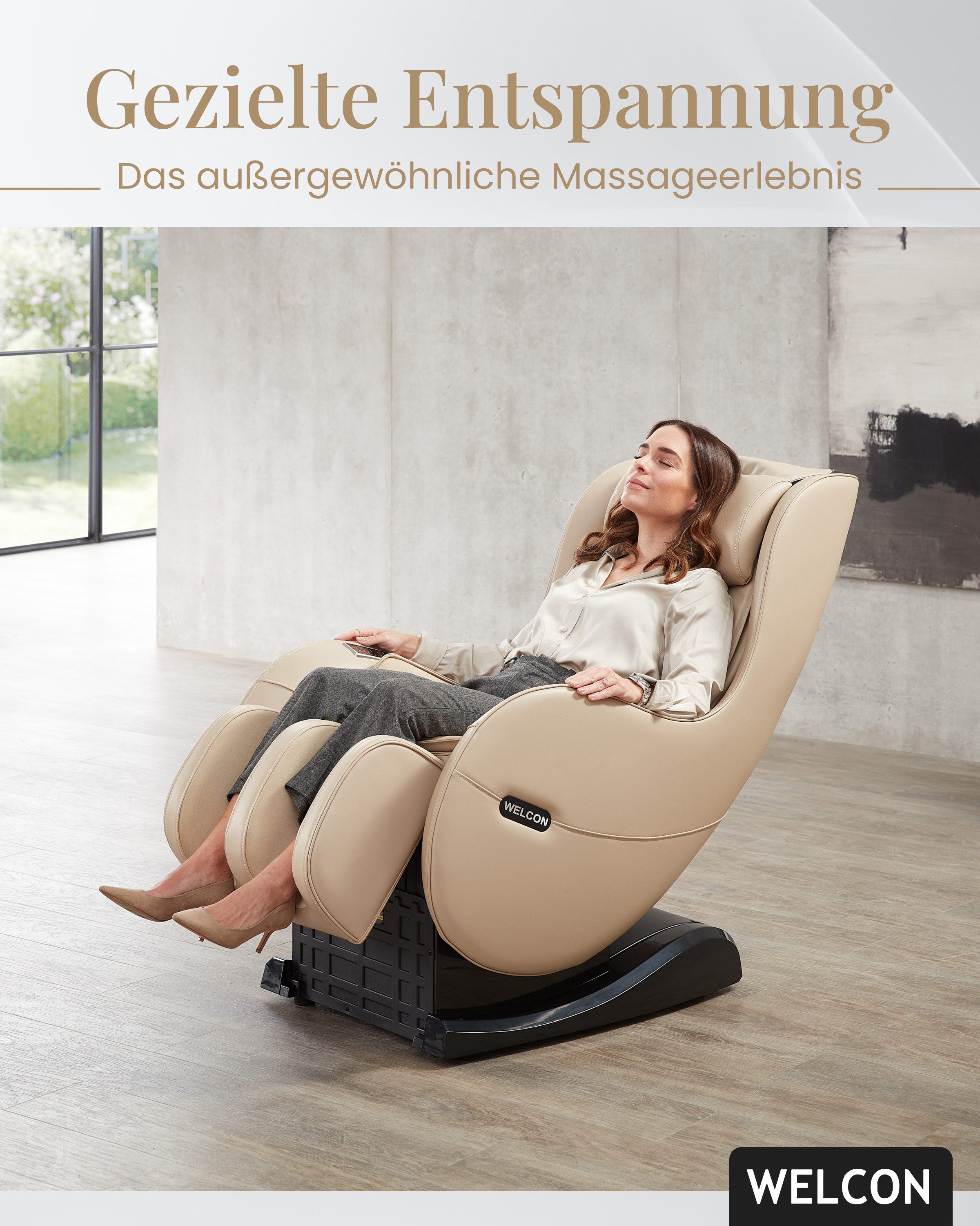 WELCON Massagesessel WELCON Massagesessel EASYRELAXX in beige, braun, schwarz und rot