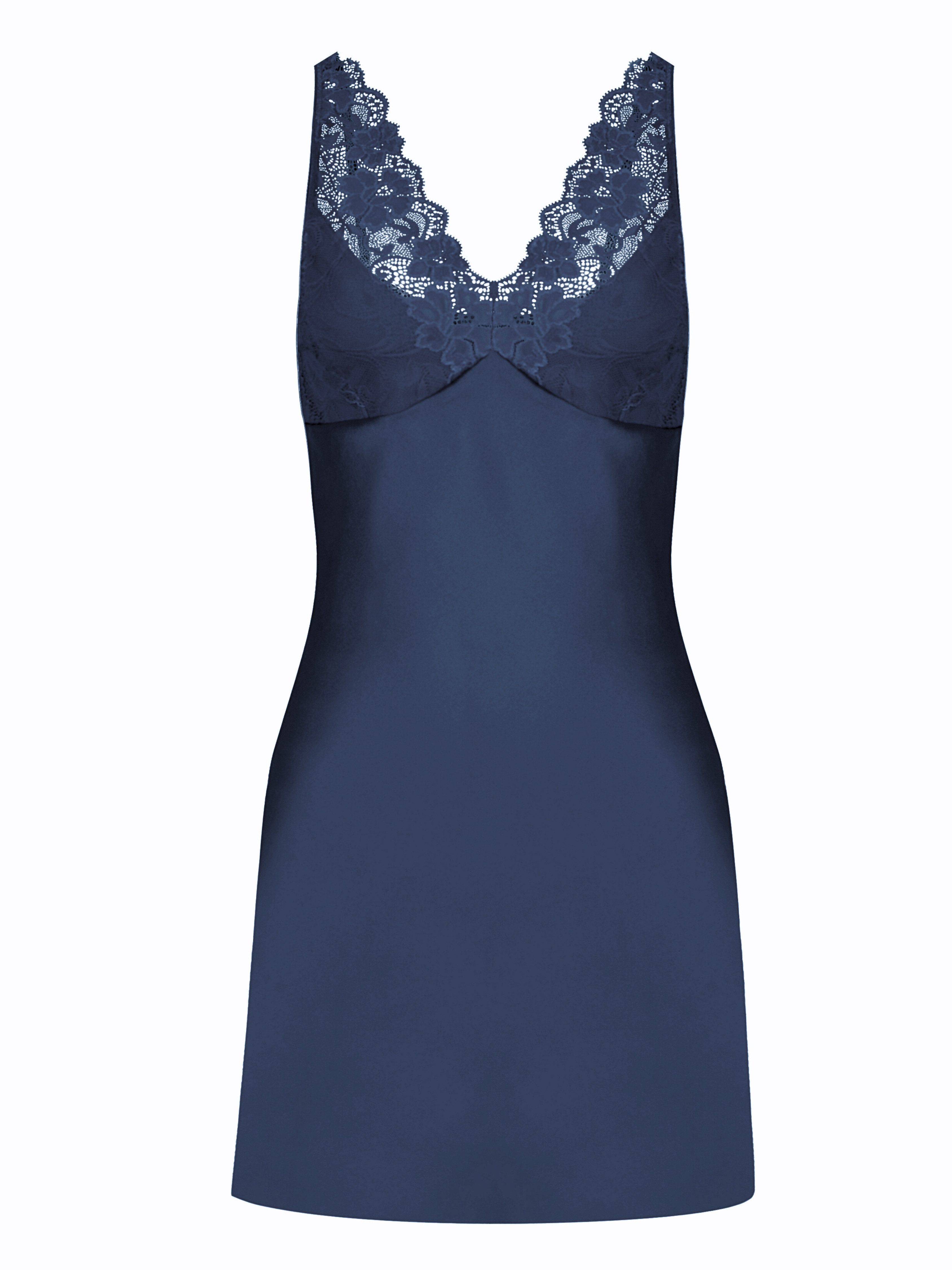Donna Negligé Nachthemd mit Spitze aus weichem Microtouchmaterial, sexy
