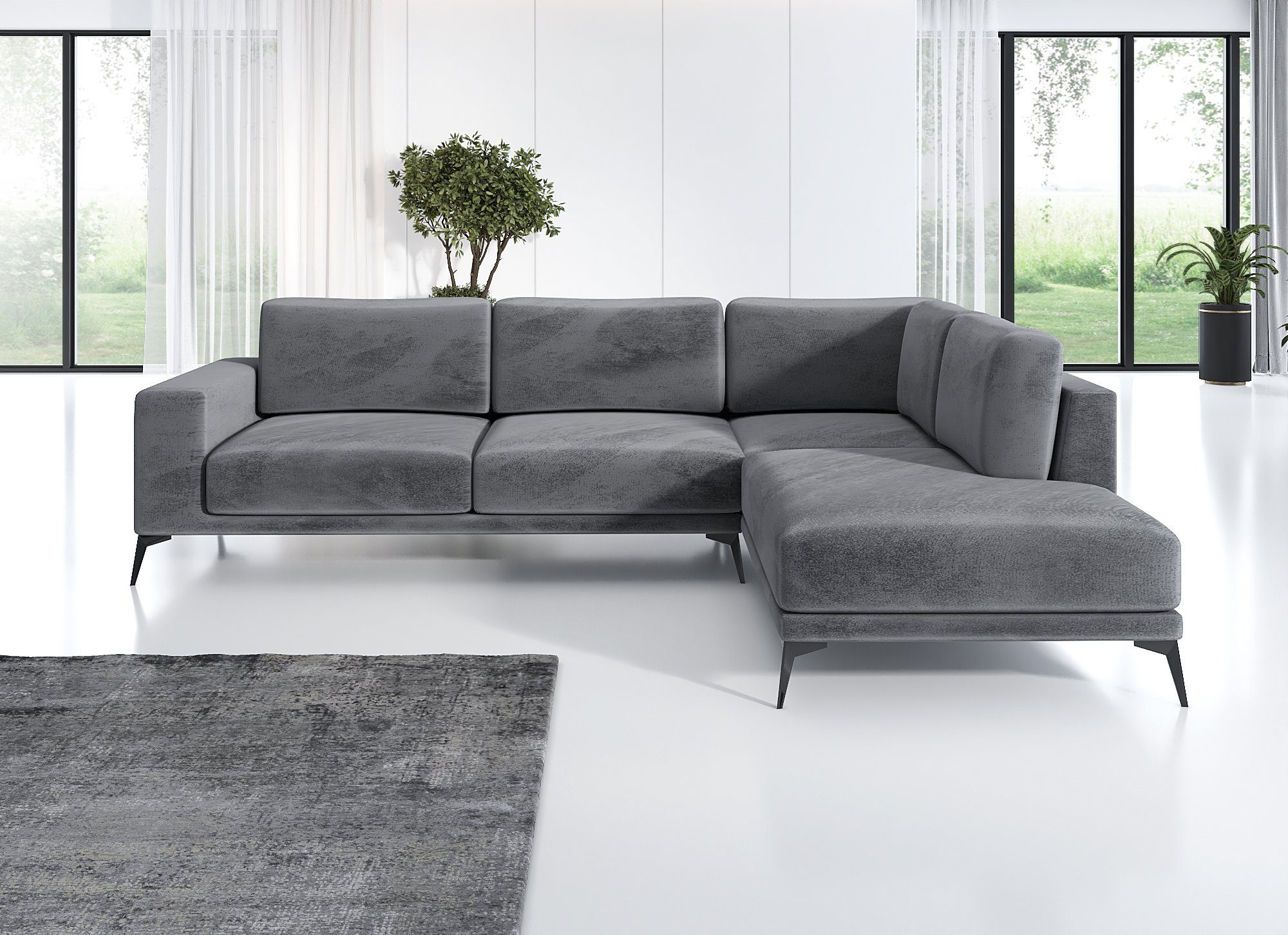 A&J MöbelLand GmbH Ecksofa ZORANO 3 Anthracite 18