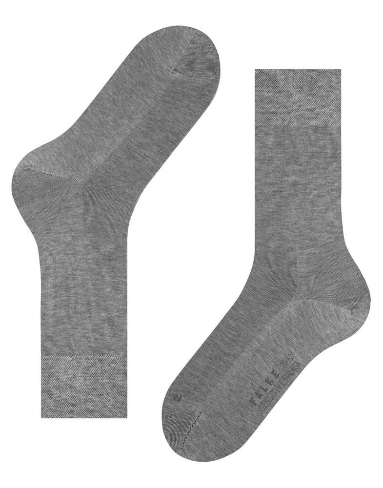 FALKE Socken Tagessocke Crew Sensitive Malaga (feines Maschenbild, Baumwolle)