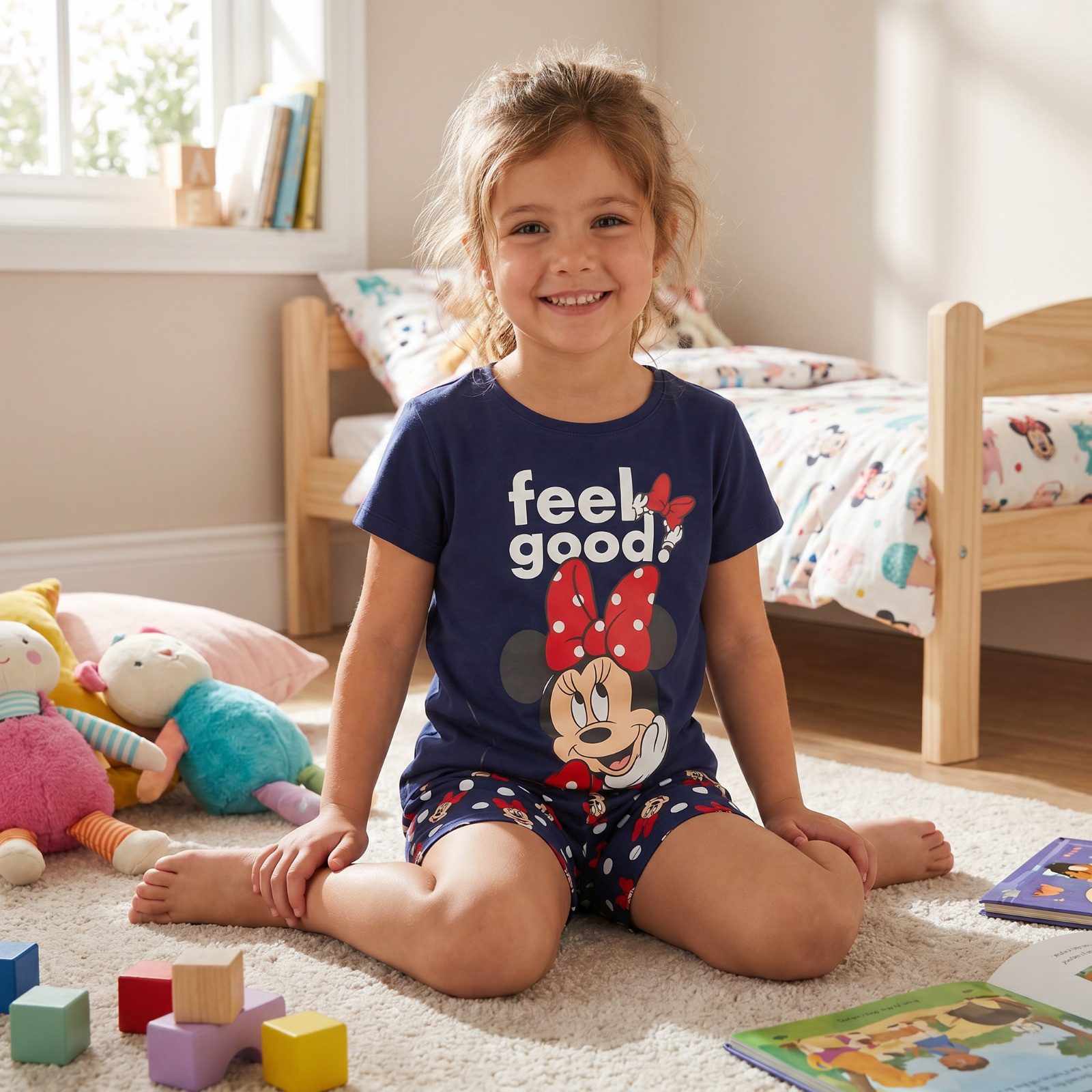 Disney Schlafanzug Disney Minnie Maus Kinder Schlafanzug Pyjama Gr. 104-134 100% Baumwoll