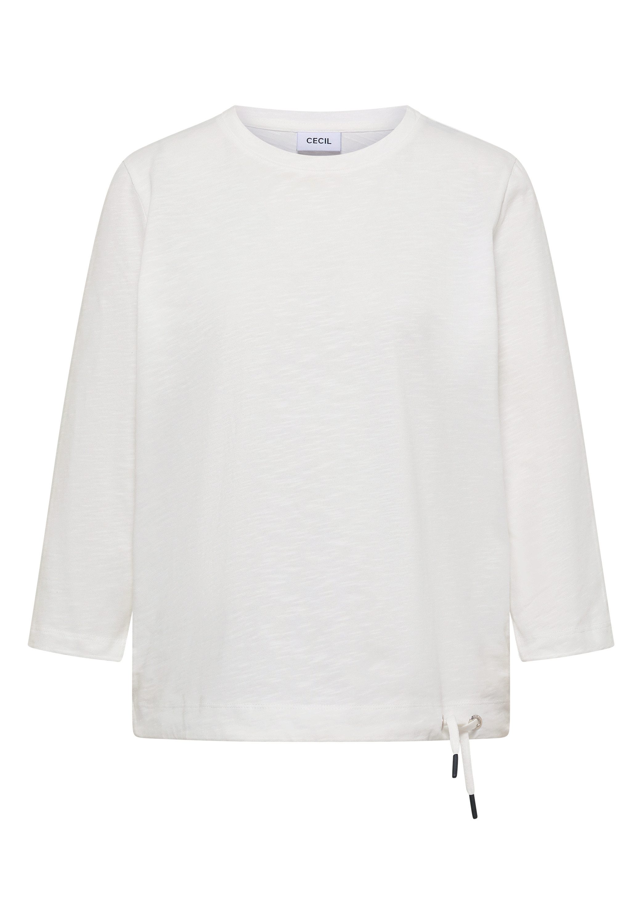 CECIL 3/4-Arm-Shirt Sommershirt mit Tunnelzug am Saum