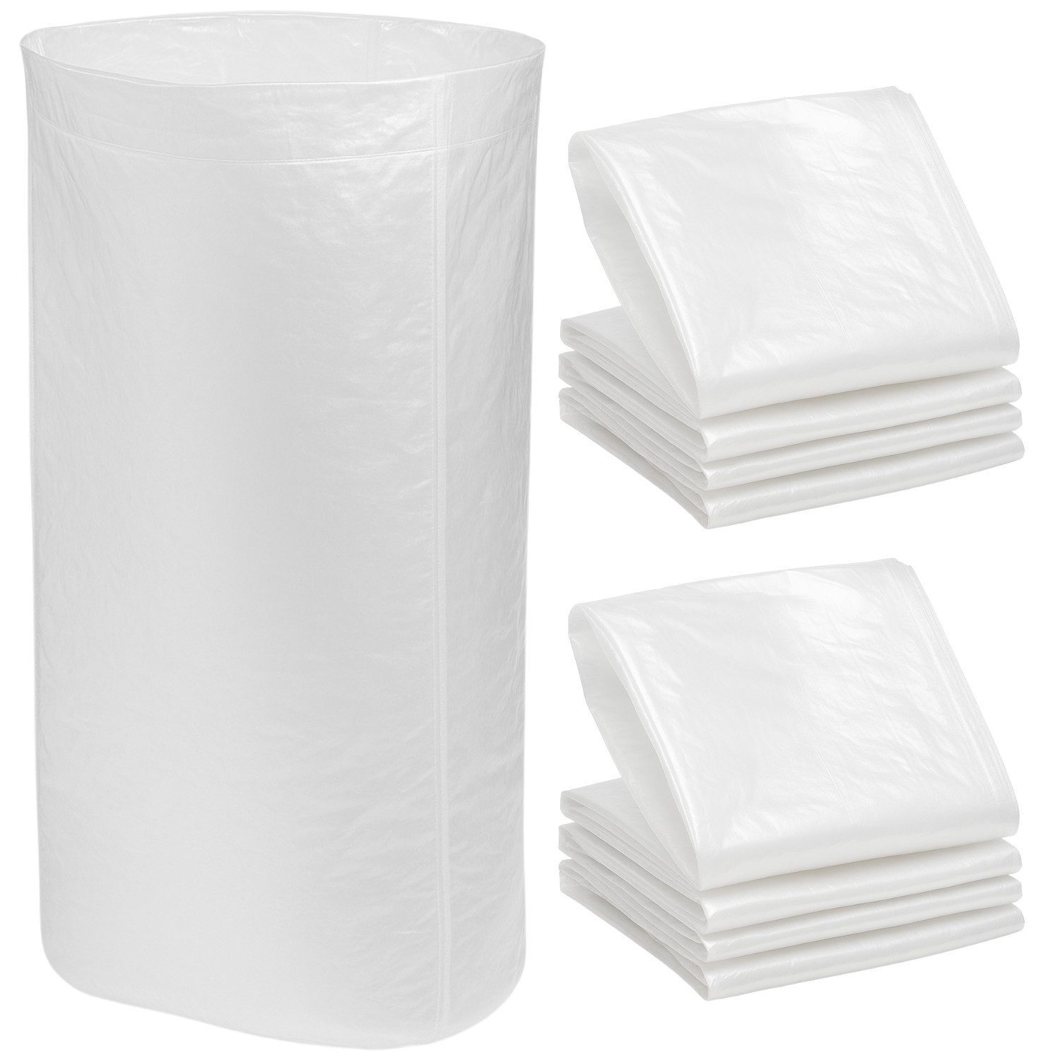 varivendo Müllsack 2 Stück Styropor-Entsorgungssack 75 x 74 x 180 cm, Entsorgungssack Styroporsack Großraumsäcke Seitenfaltsack