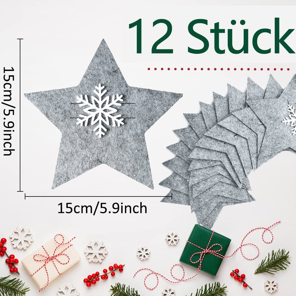 FOUORTUNATE-BEE Dekohänger Besteckhalter Weihnachten Filz, 12 Stück (Bestec günstig online kaufen