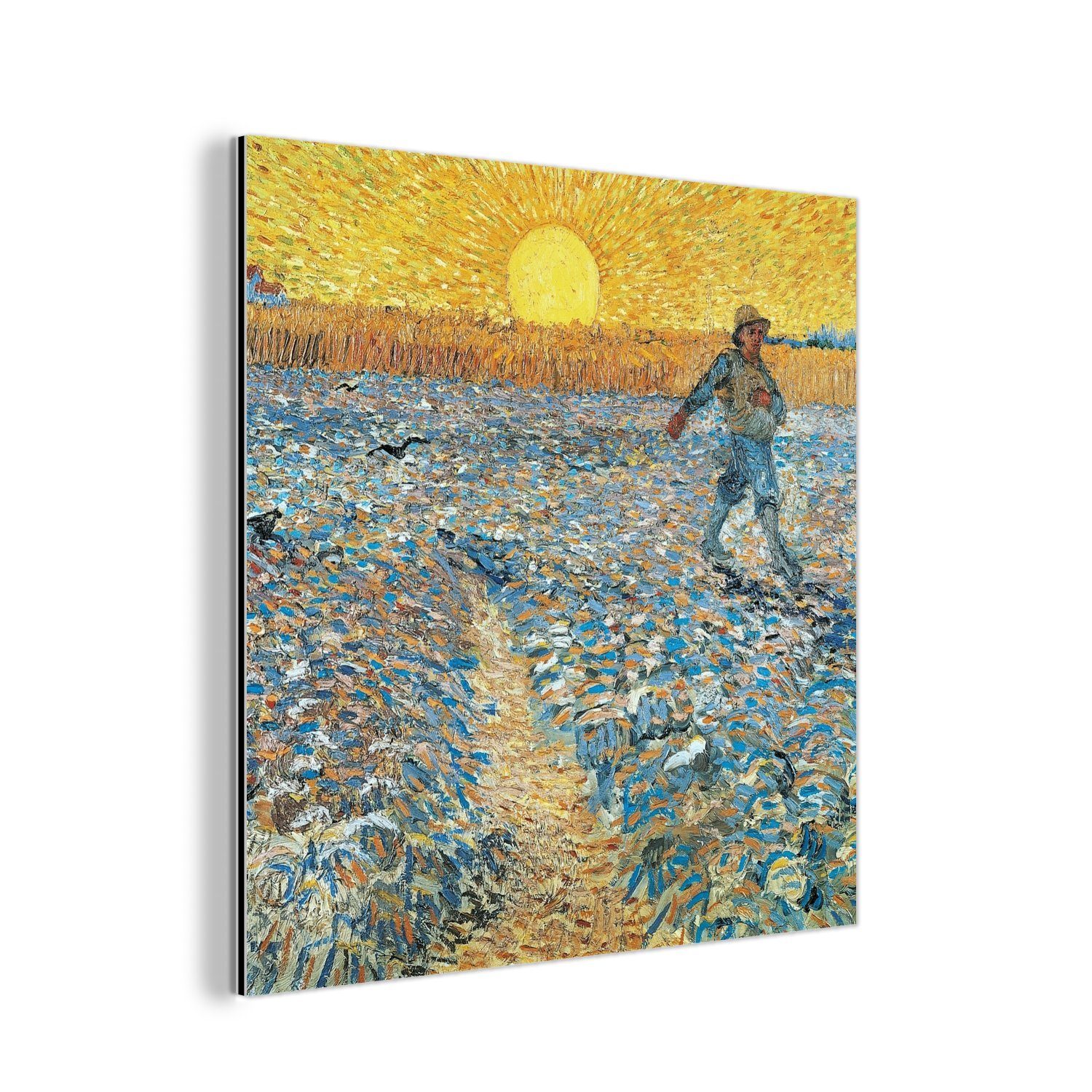 MuchoWow Metallbild Der Sämann - Vincent van Gogh, (1 St), Alu-Dibond-Druck, Gemälde aus Metall, Aluminium deko