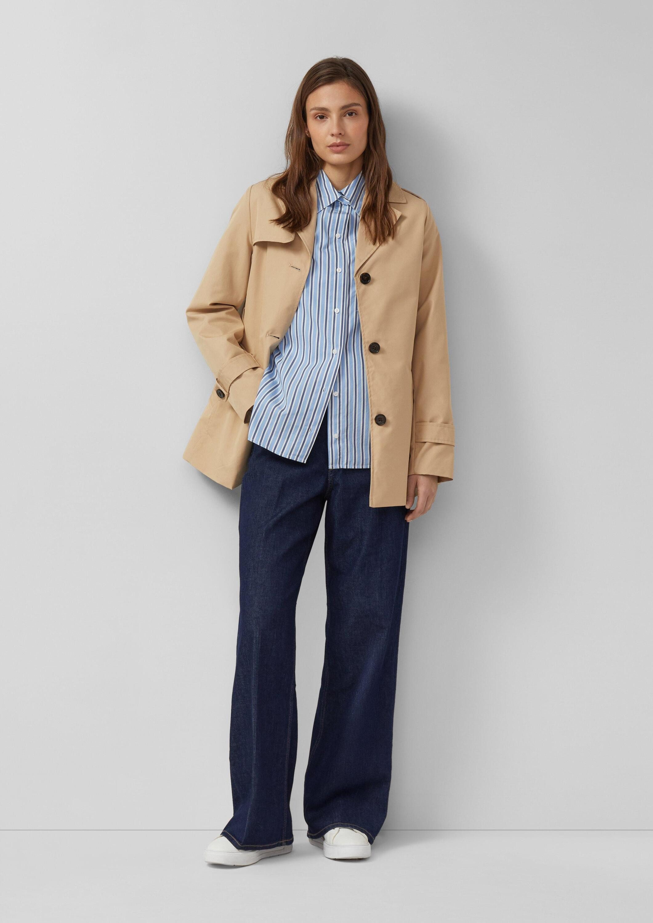 s.Oliver Trenchcoat Outdoor-Jacke Wasserabweisender Trenchcoat im Slim Fit – Bild 5 von 5