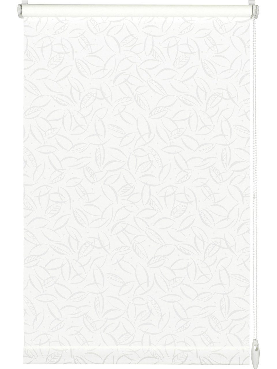 Rollo Gardinia EasyFix Rollo mit Blättern weiß 100 x 150, GARDINIA