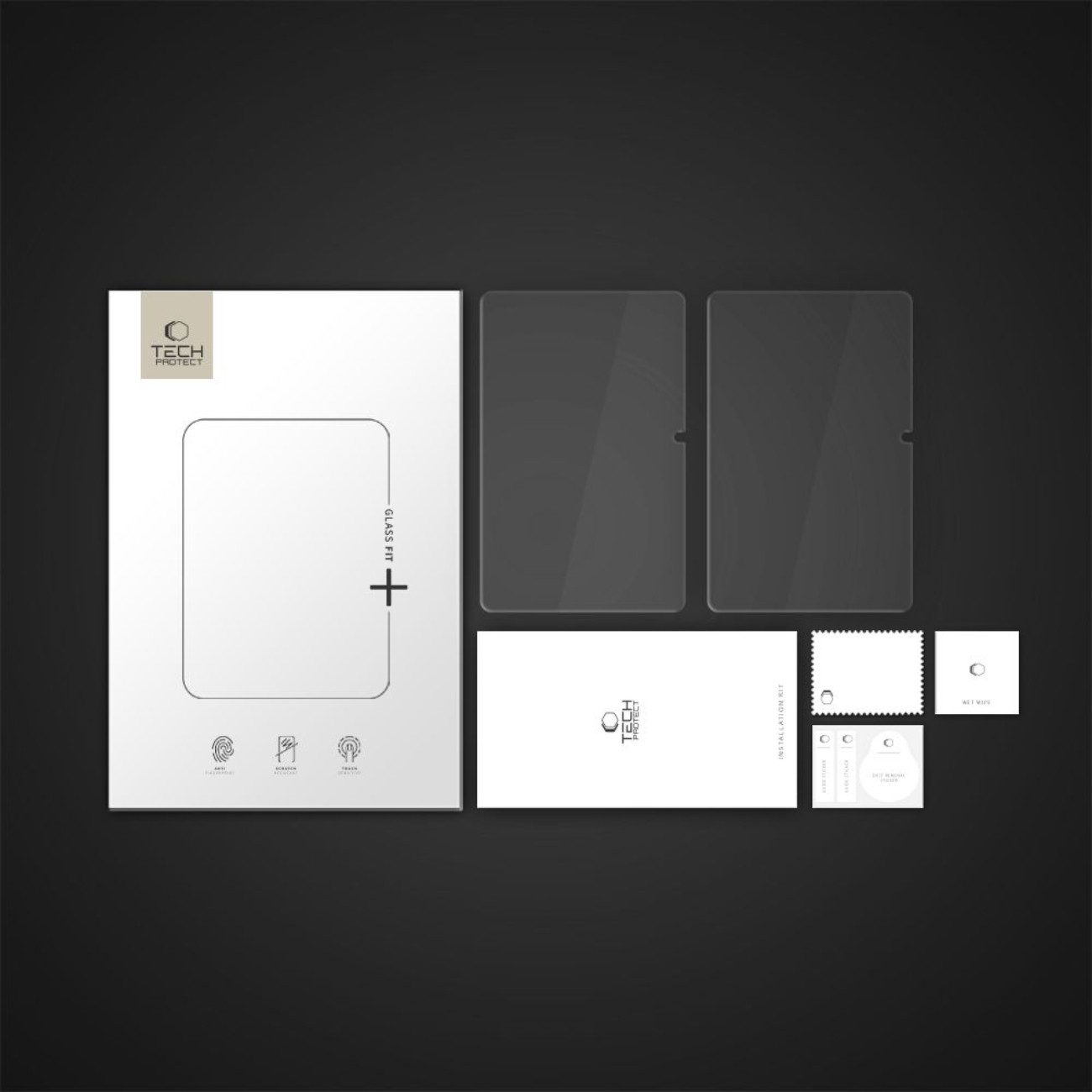 TECH PROTECT Displayschutzglas Fit+ für Xiaomi Redmi Pad 2, Set, 2er-Pack Displayschutzglas mit 9H-Härte und oleophober Beschichtung – Bild 2 von 2