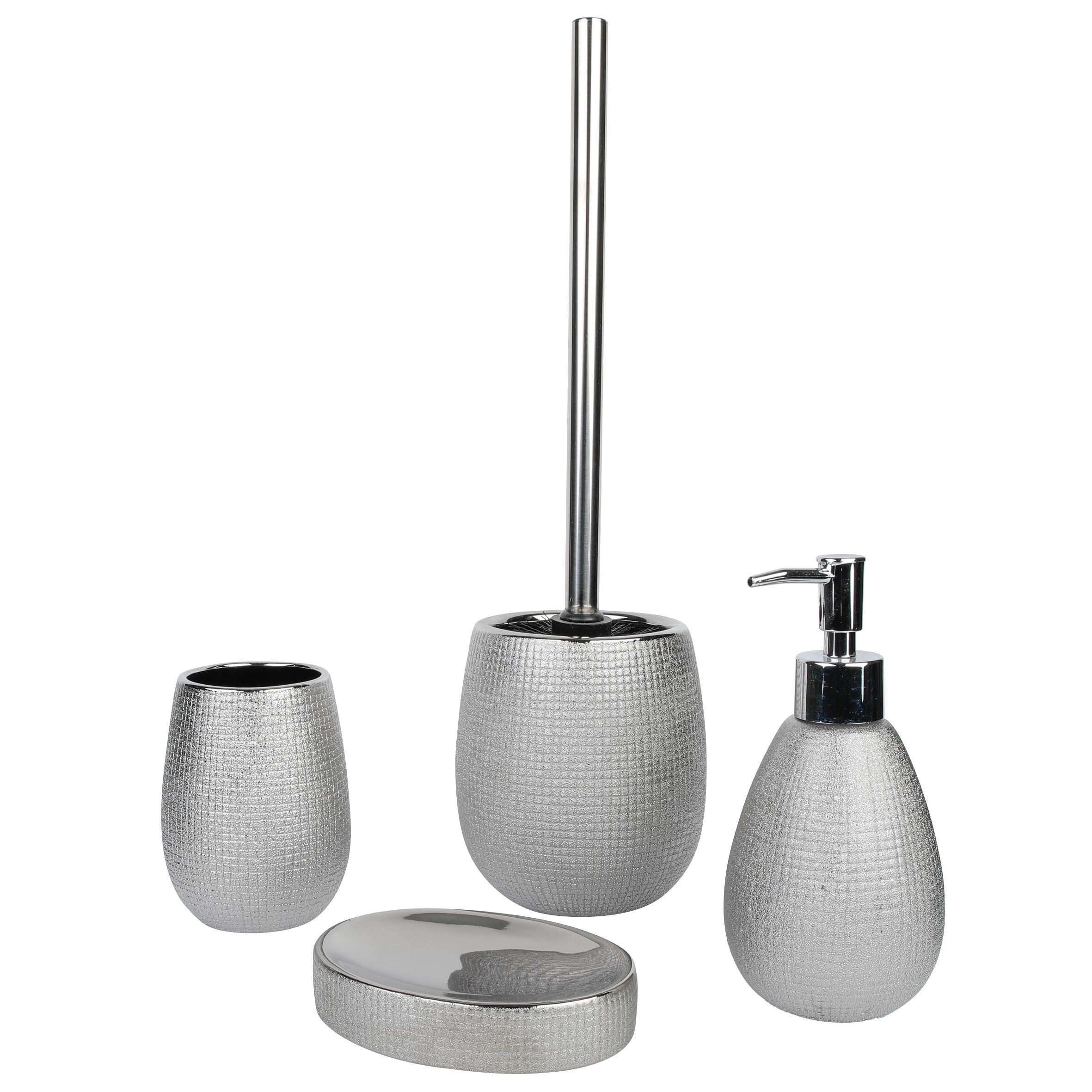 axentia Badaccessoire-Set Badezimmer-Garnitur, Badezimmer-Set, Bad-Kollekti günstig online kaufen