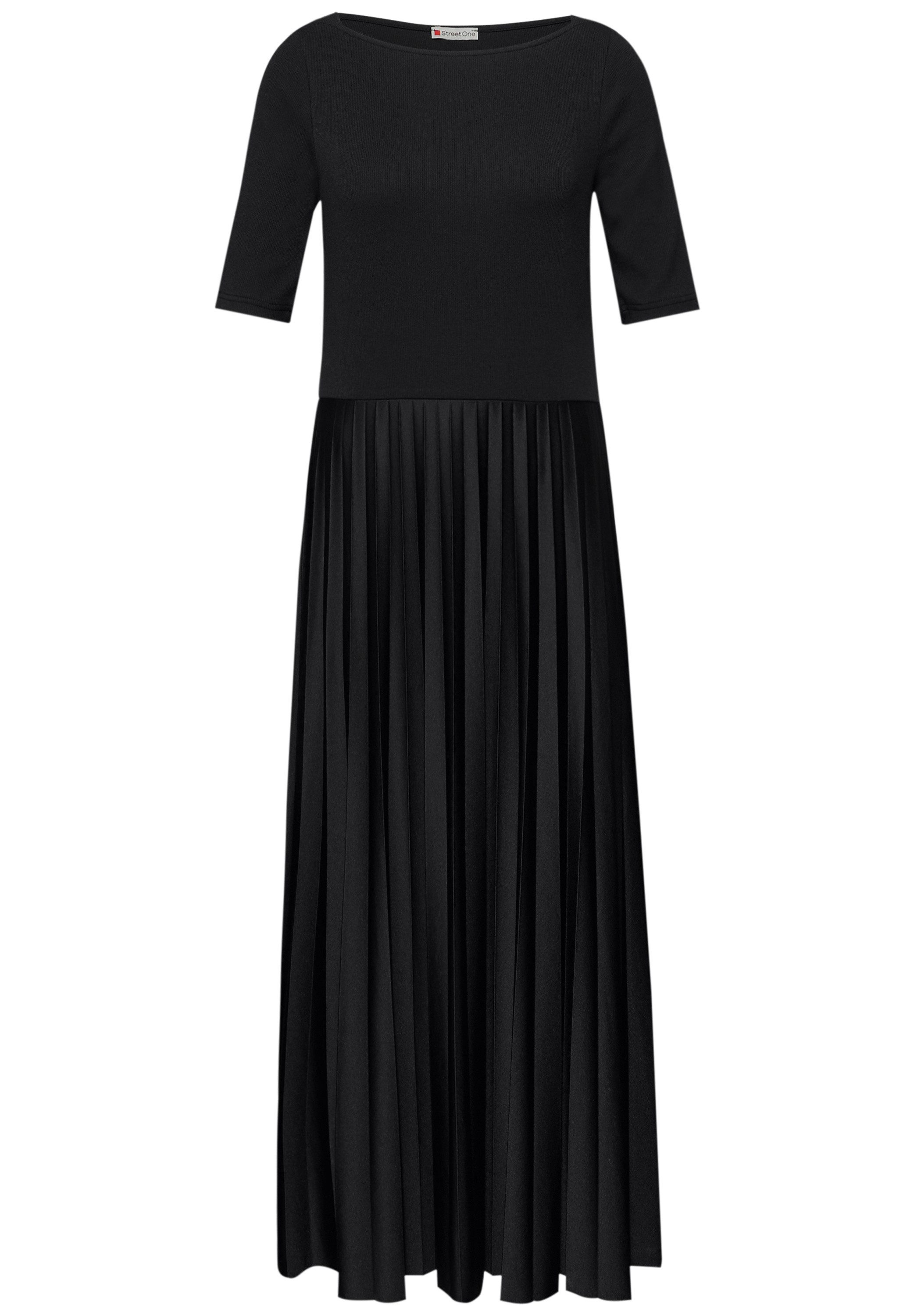 STREET ONE Midikleid mit plissiertem Rockteil