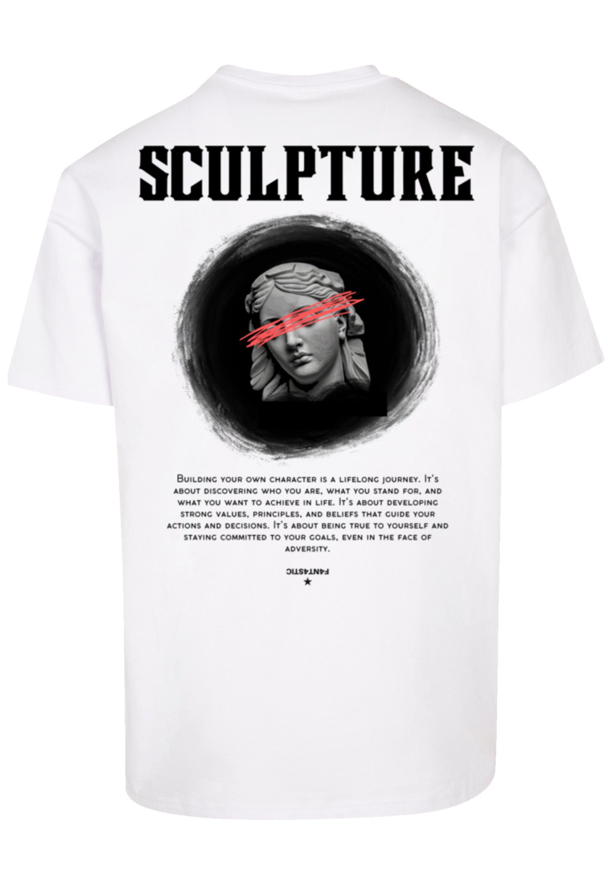 weiß SCULPTURE Print T-Shirt F4NT4STIC