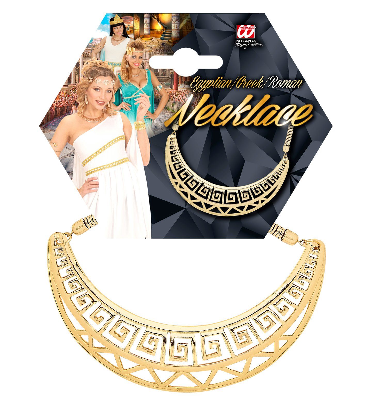 Widmann S.r.l. Kostüm Antike Halskette Römerin Kostüm, Gold - Schmuck