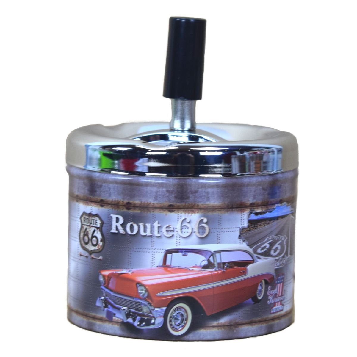 Marabellas Shop Aschenbecher Oldtimer Aschenbecher 3 Drehaschenbecher mit Rot ca.9,5 Einsenkungen Windaschenbecher, x 12cm