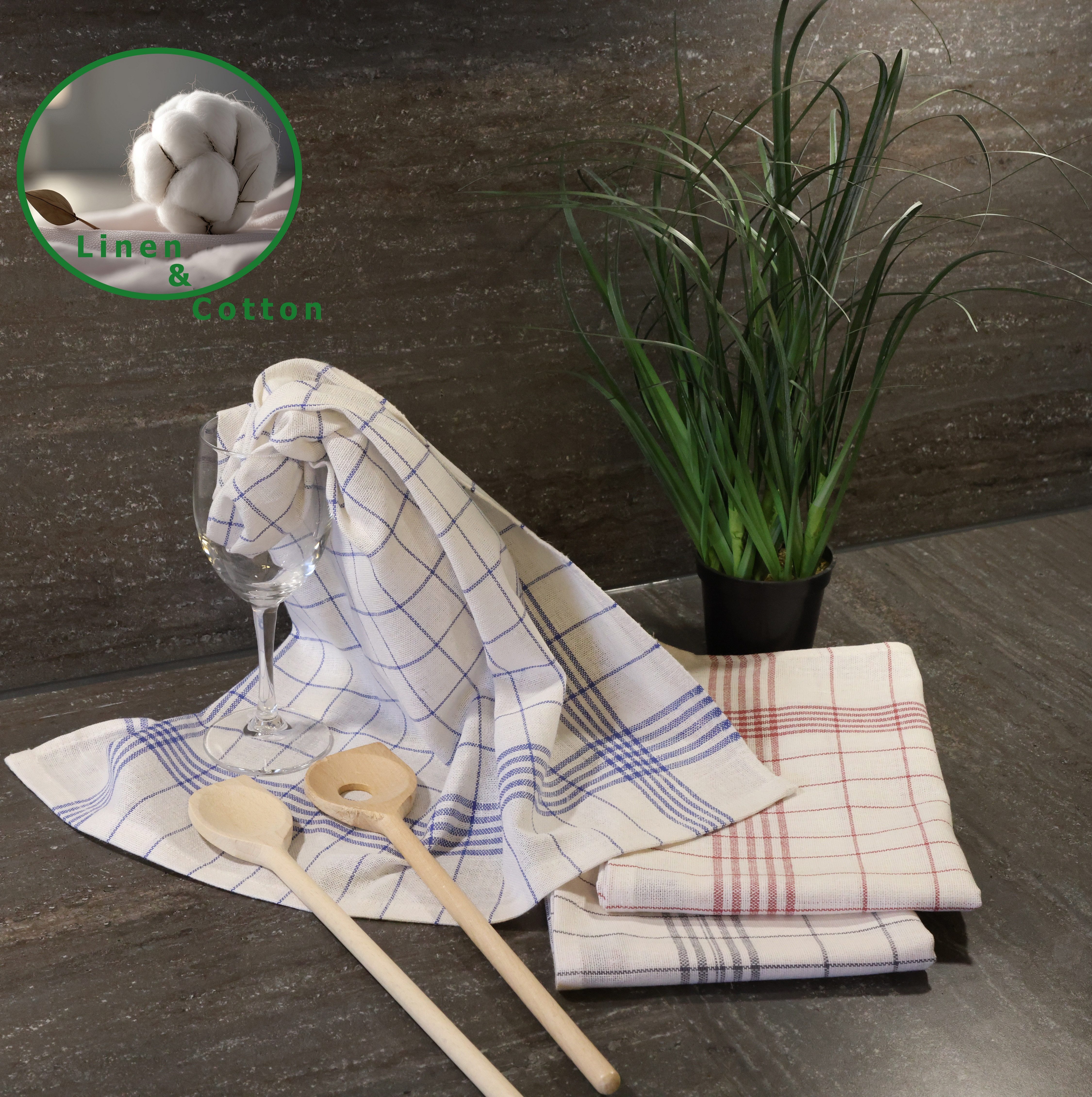 Betz Geschirrtuch 10er Set 50 x 70 cm Halbleinen Geschirrtücher MCT-11 HL, günstig online kaufen