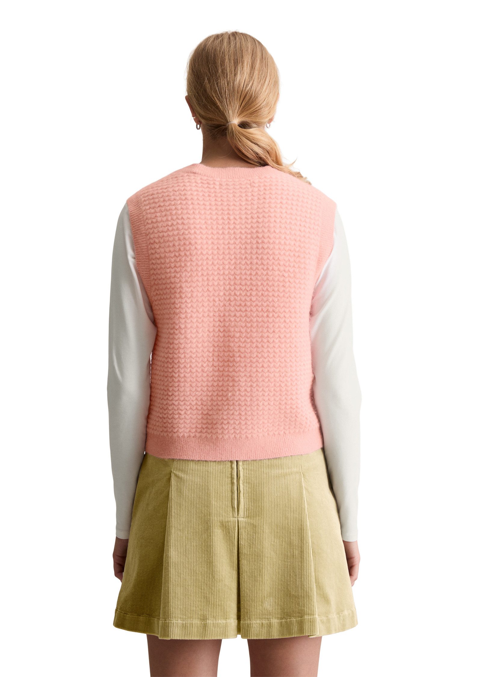 Marc O'Polo DENIM V-Ausschnitt-Pullover aus Schurwolle-Alpakawolle-Mix