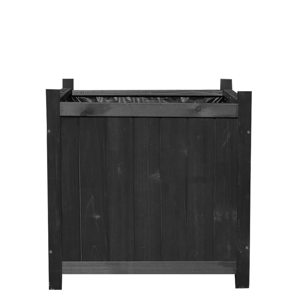Melko Pflanzkübel Blumenkübel Pflanzkasten Blumentrog Holz 50x50cm Blumenkübel (Stück, Pflanzkübel), Innenbereich mit schwarzer Schutzfolie