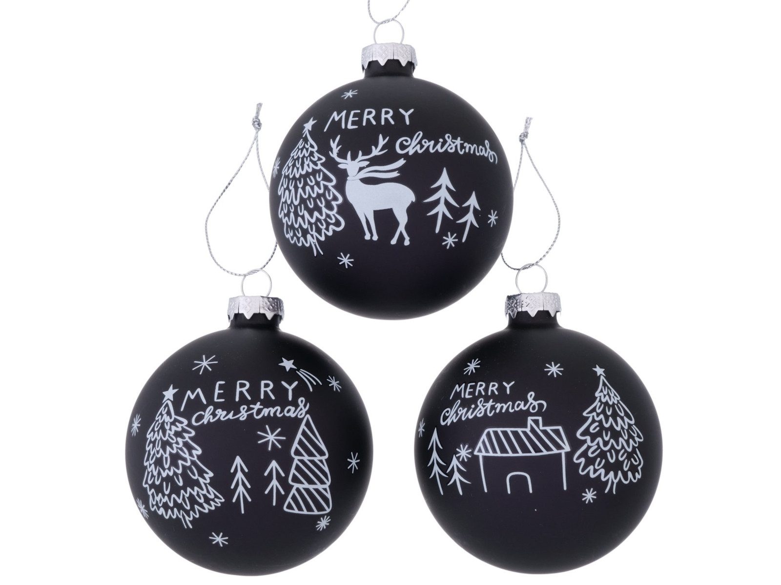 BOLTZE Weihnachtsbaumkugel Credo Weihnachtskugel sortiert mehrfarbig 8cm (1 Stück)