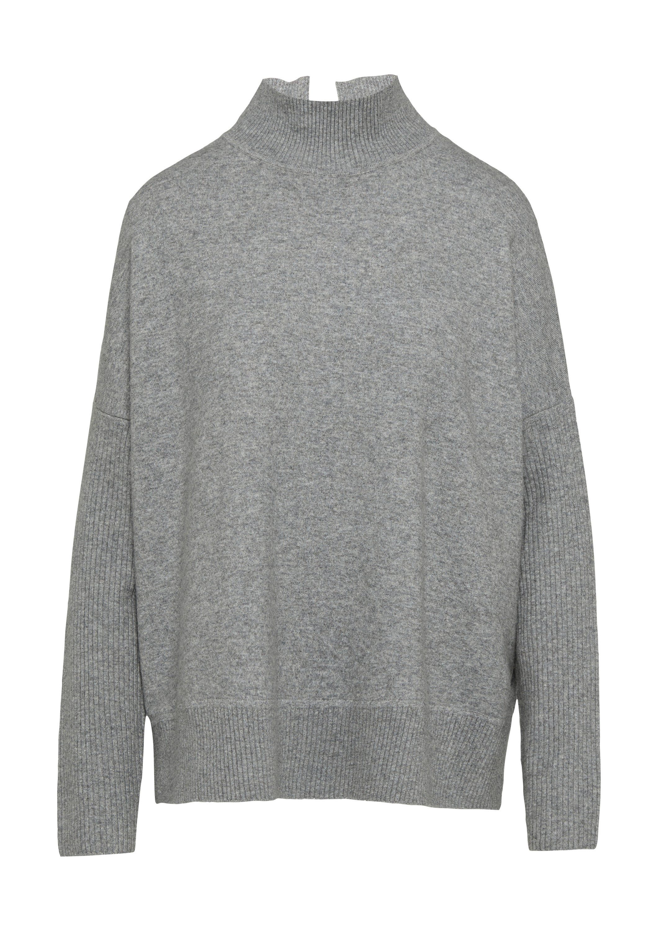 comma Longpullover Strickpullover Strickpullover mit Stehkragen günstig online kaufen