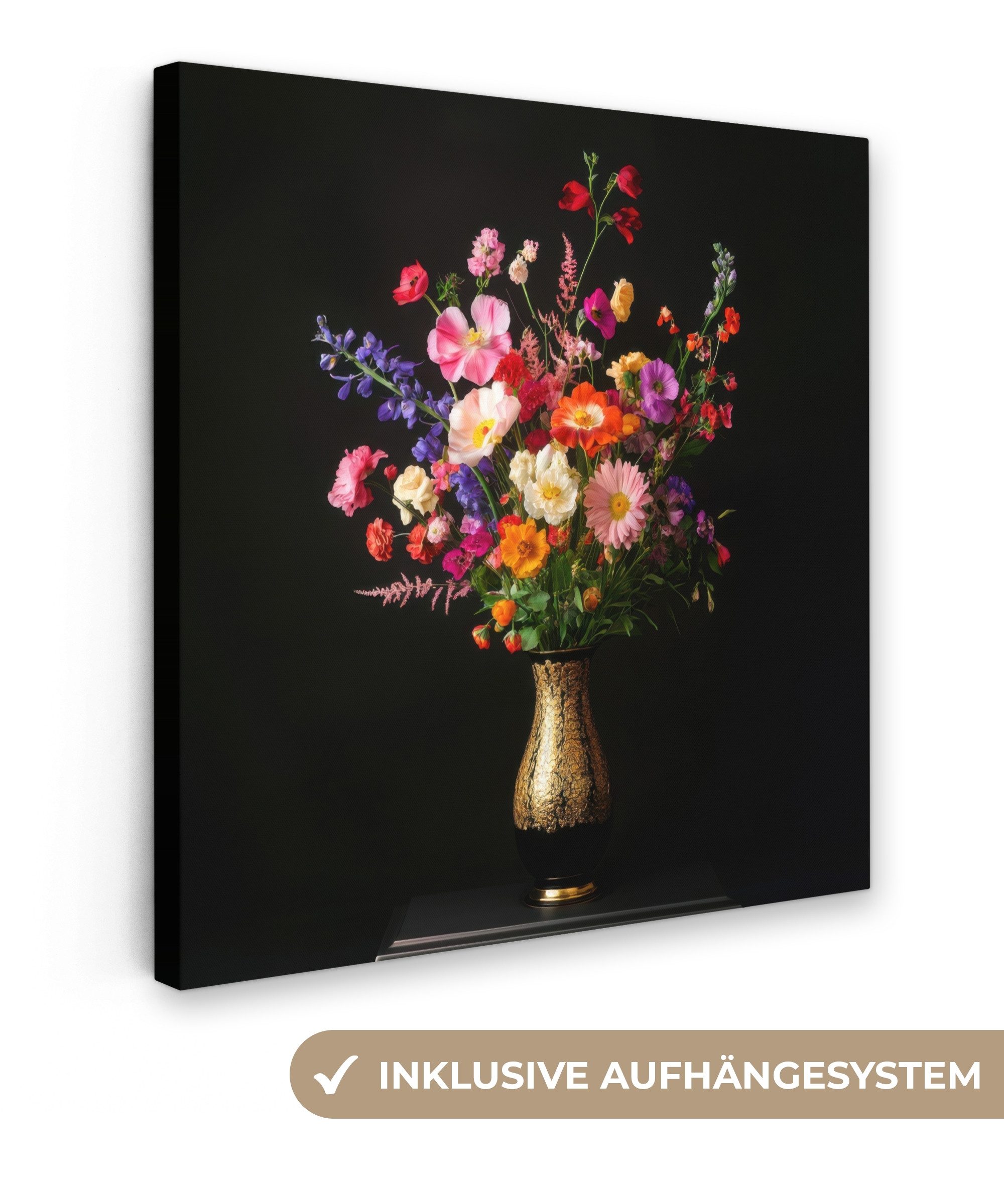 OneMillionCanvasses® Leinwandbild Bunt - Blumenstrauß - günstig online kaufen