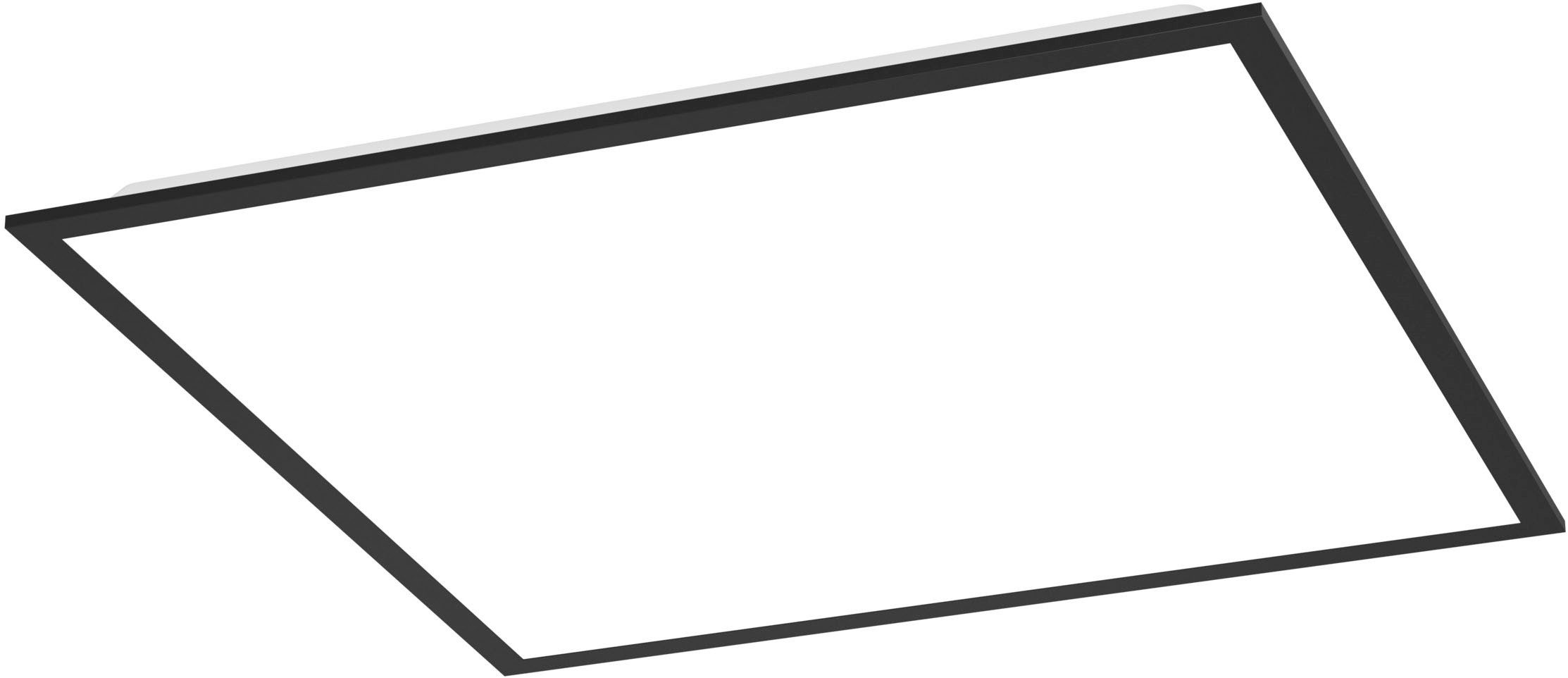 EGLO Deckenleuchte MORADILLO Deckenlampe - Stahl - LED - 32,5W - IP20, LED fest integriert, Neutralweiß, Kaltweiß, Warmweiß, Wohzimmerlampe, Esszimmerlampe, Flur, Schlafzimmer, L59,5xB59,5xH6,1cm