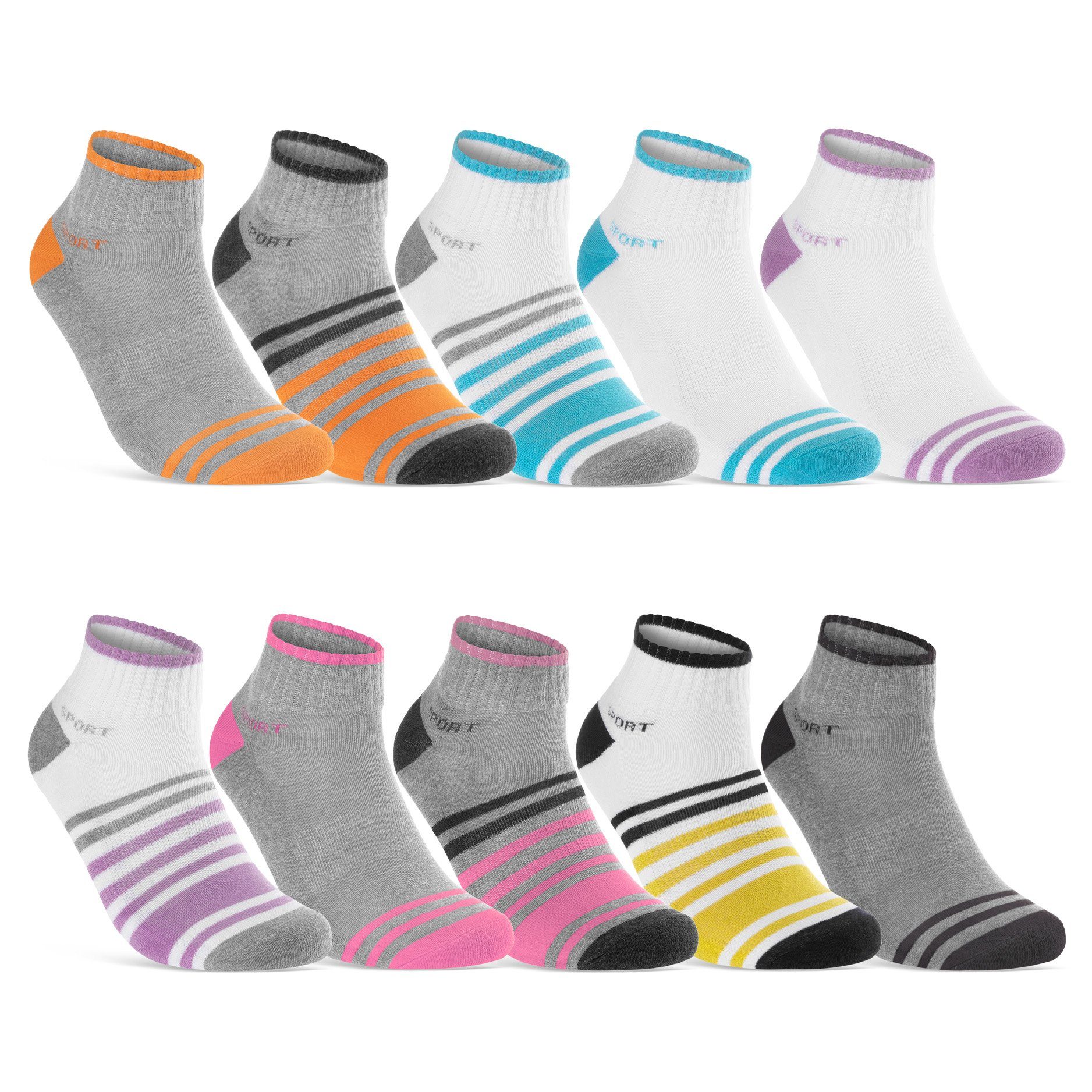 sockenkauf24 Sneakersocken 6 oder 12 Paar Damen Sneaker Socken Sportsocken günstig online kaufen