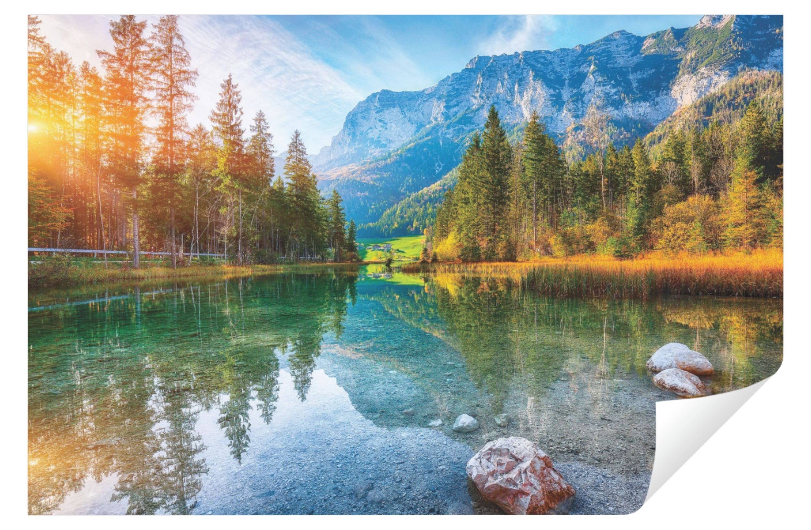 Wallarena Fototapete Berge See Landschaft Vlies günstig online kaufen