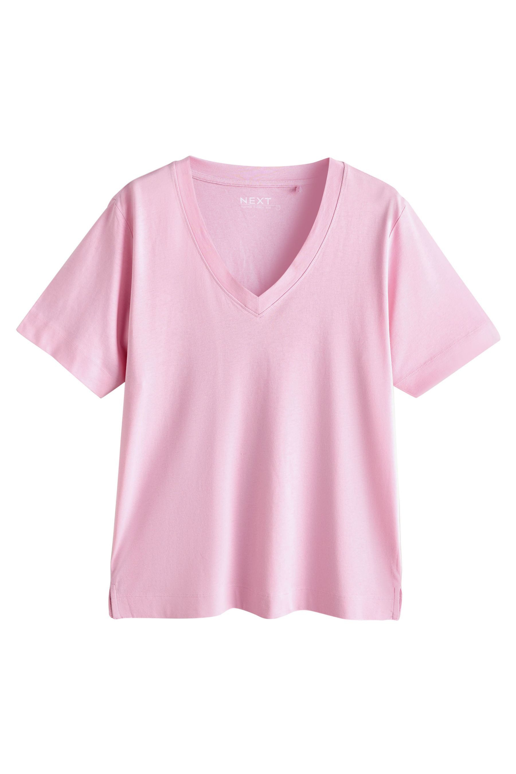 V-Shirt T-Shirt mit V-Ausschnitt aus Baumwolle und Modal