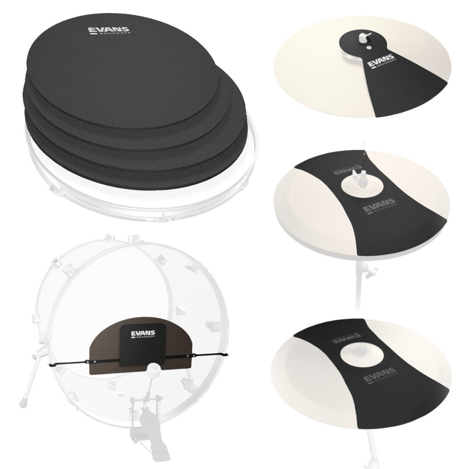 Evans Schlagzeug Evans SoundOff Drum Mute Rock,Komplett, Set