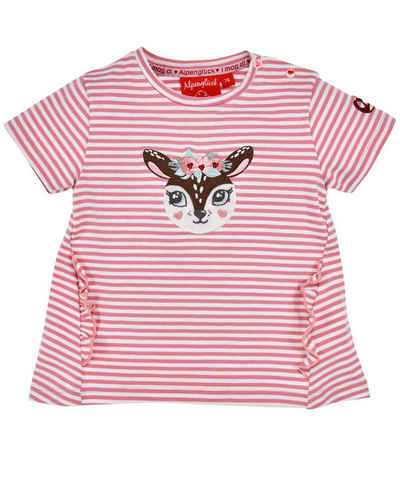 BONDI T-Shirt Mädchen T-Shirt 'Spatzl' mit Reh 86844, Rosa Weiß