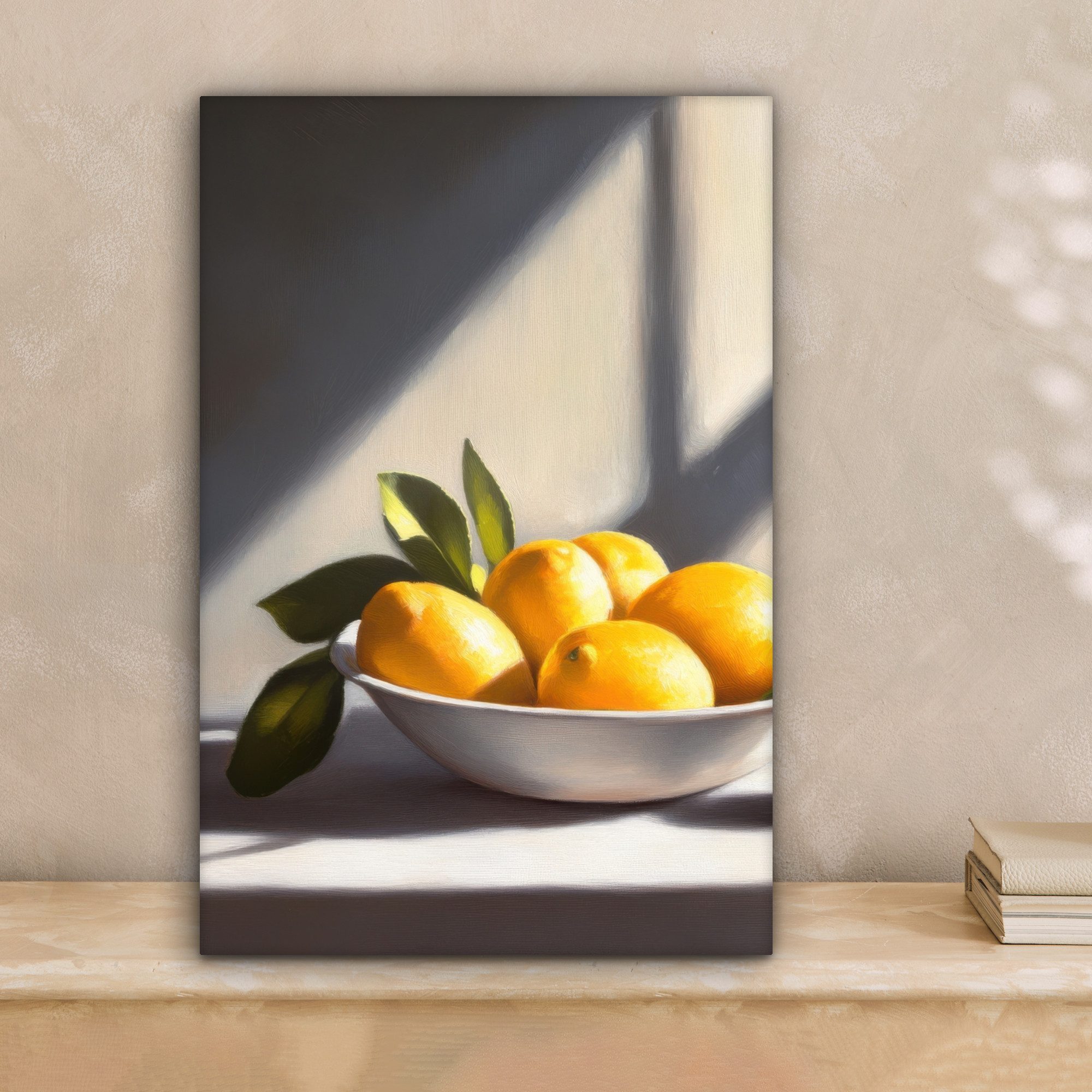 OneMillionCanvasses® Leinwandbild Zitronen - Stilleben - Gelb, Fotodruck (1 günstig online kaufen