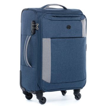 FERGÉ Kofferset 3 teilig Weichschale erweiterbar Saint-Tropez, Trolley 3er Koffer Set, Reisekoffer 4 Rollen, Premium Rollkoffer