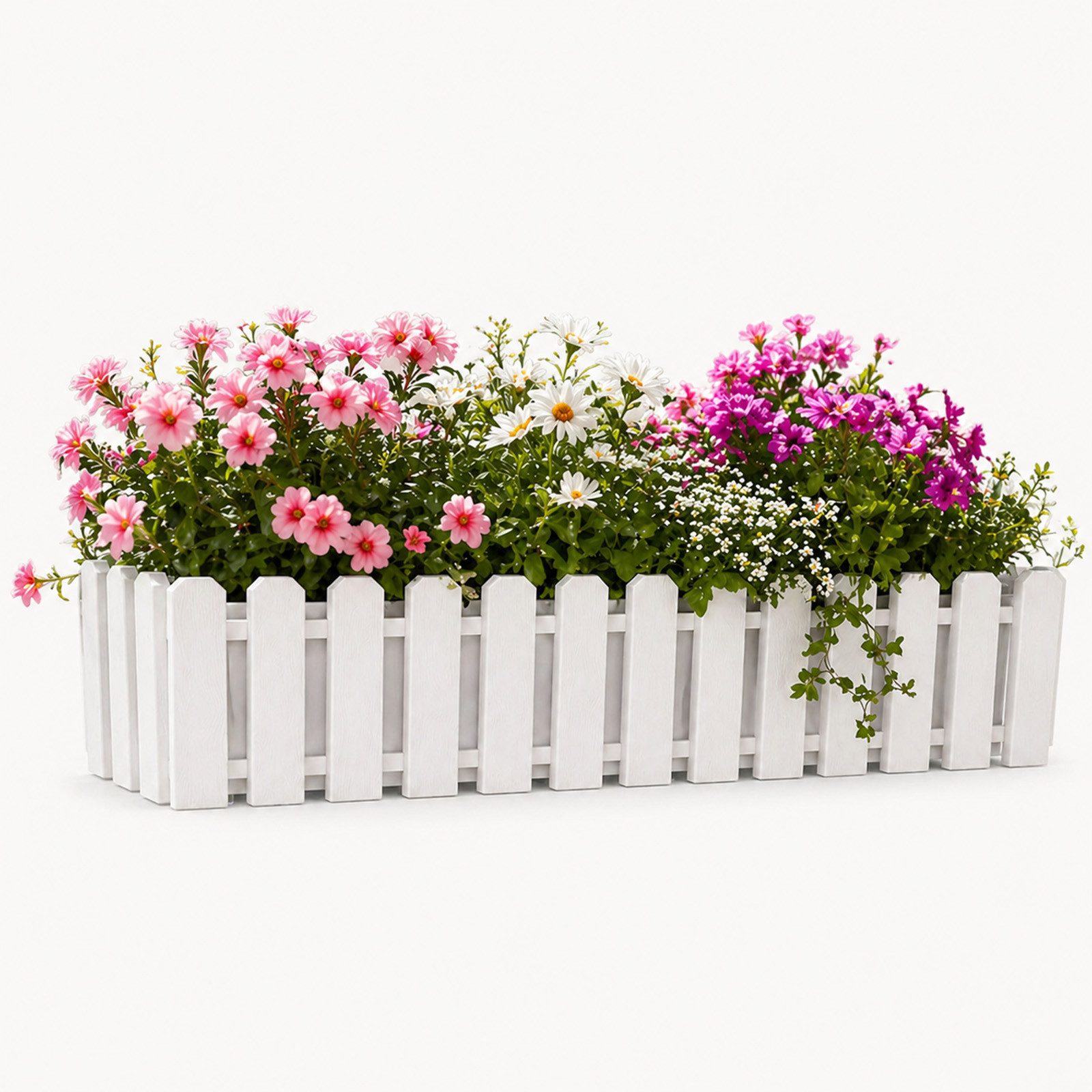 HTI-Living Blumenkasten Pflanzkasten mit Wasserspeicher Nessa (Stück, 1 St., 1 Blumenkasten), Blumenkasten mit Wasserstandsanzeige