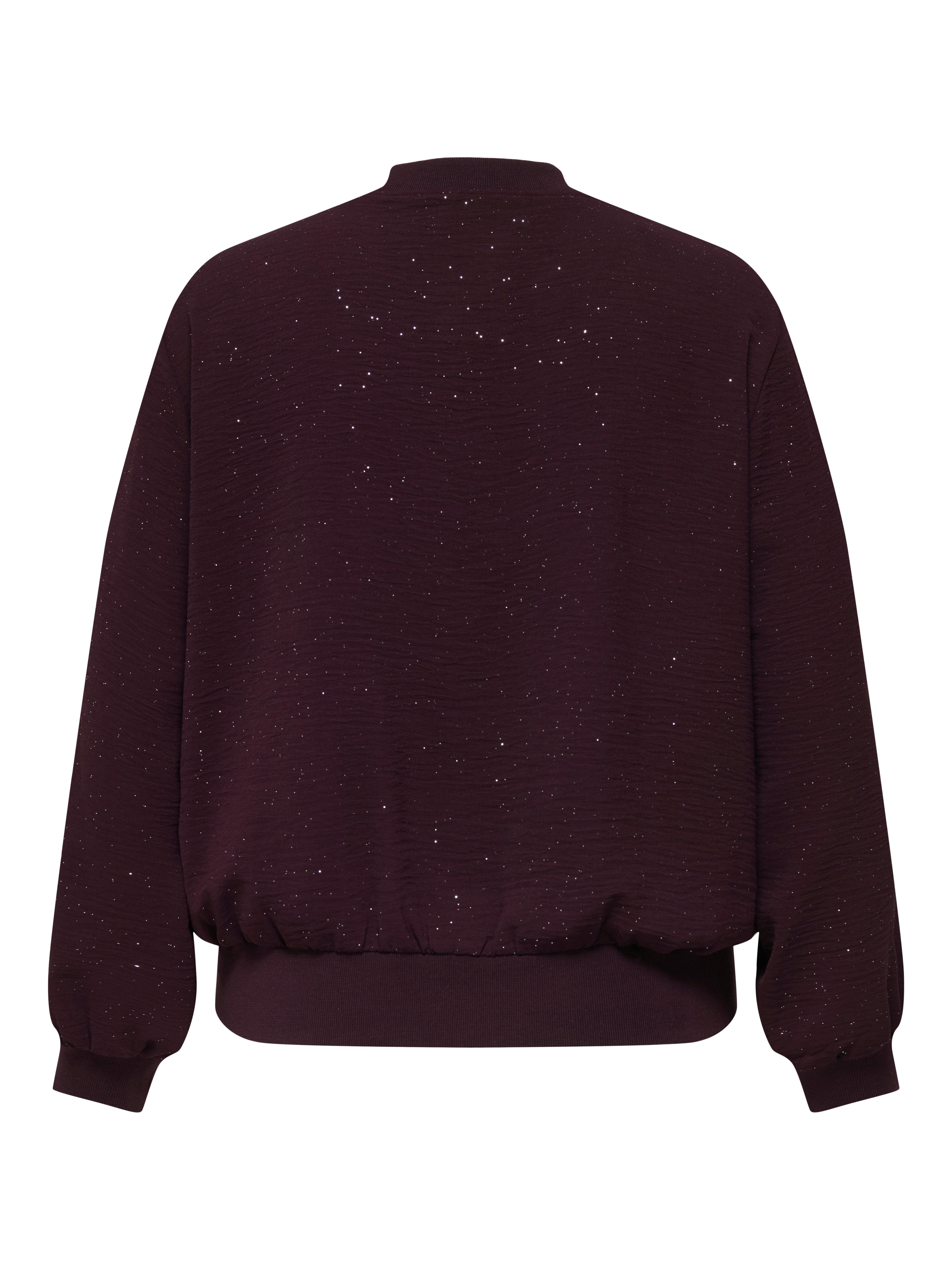 ONLY CARMAKOMA Blouson CARJOSEE METTA LIFE LS BOMBER WVN mit Glitzer Effekt