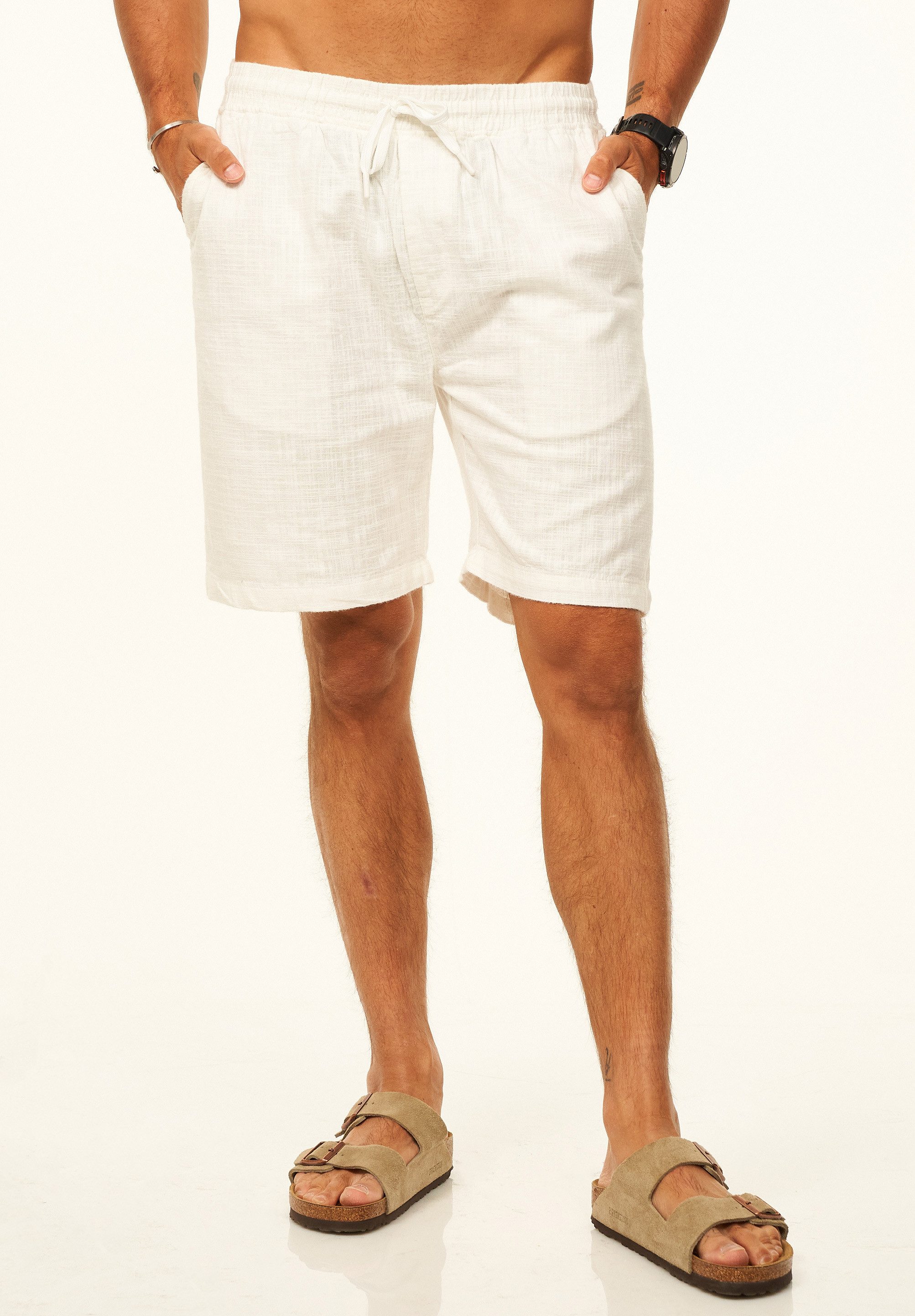 CARISMA Chinoshorts für Herren in Leinen-Optik als Kurze Hose - Sommershorts Bermuda Sweatshorts Chinoshorts - Perfekt als Strandshorts
