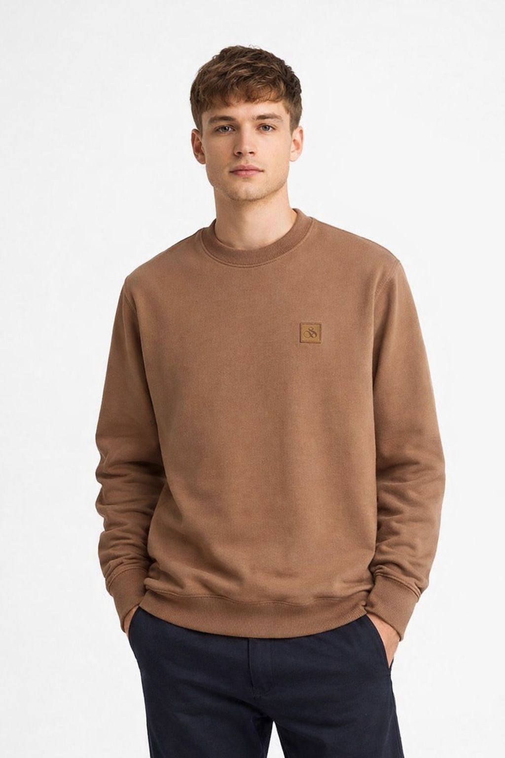 Scotch & Soda Sweater Seasonal core logo badge regular-fit günstig online kaufen