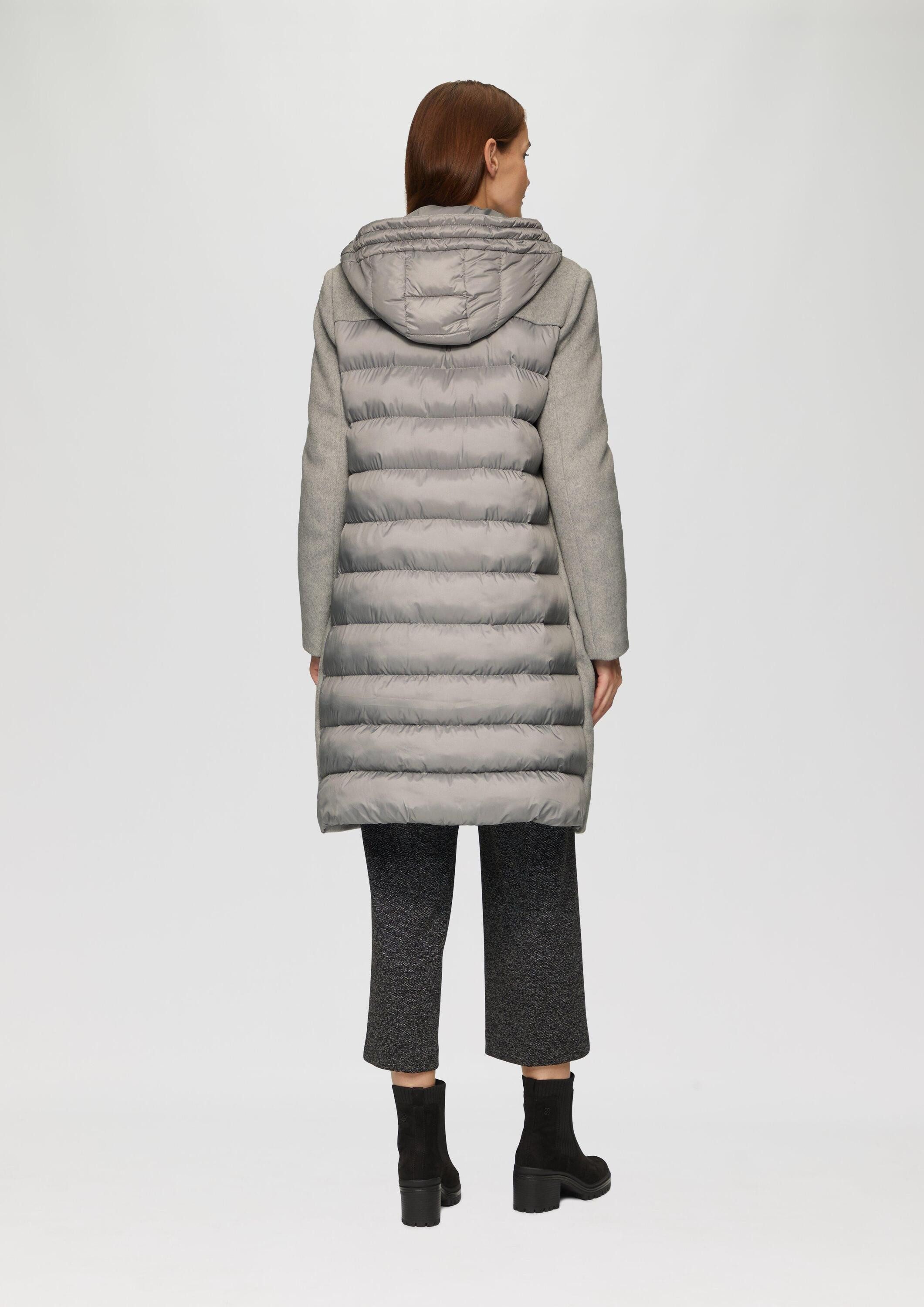 s.Oliver Wintermantel Outdoor-Mantel Mantel im Materialmix mit herausnehmbarem Einsatz