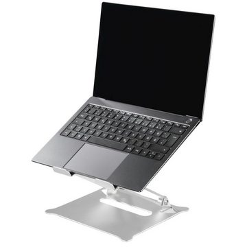 Hama Notebook-Stand Alu höhenverstellbar neigbar bis 39 cm 15,4" Silber Laptop-Ständer, (bis 15,6 Zoll)