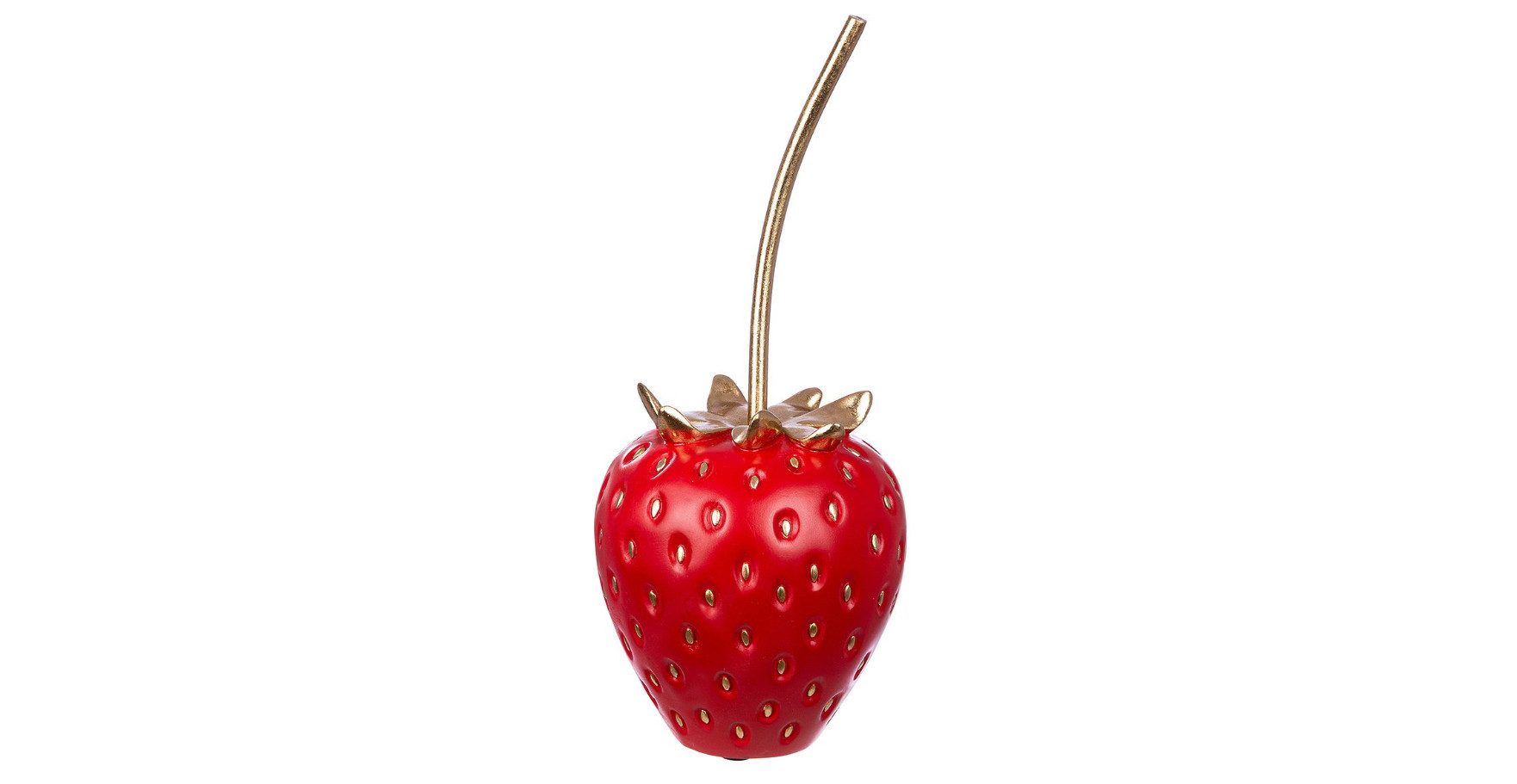 Dekofigur Dekoobjekt Erdbeere, Frutilla rot gold 28cm Höhe oder 35cm Höhe