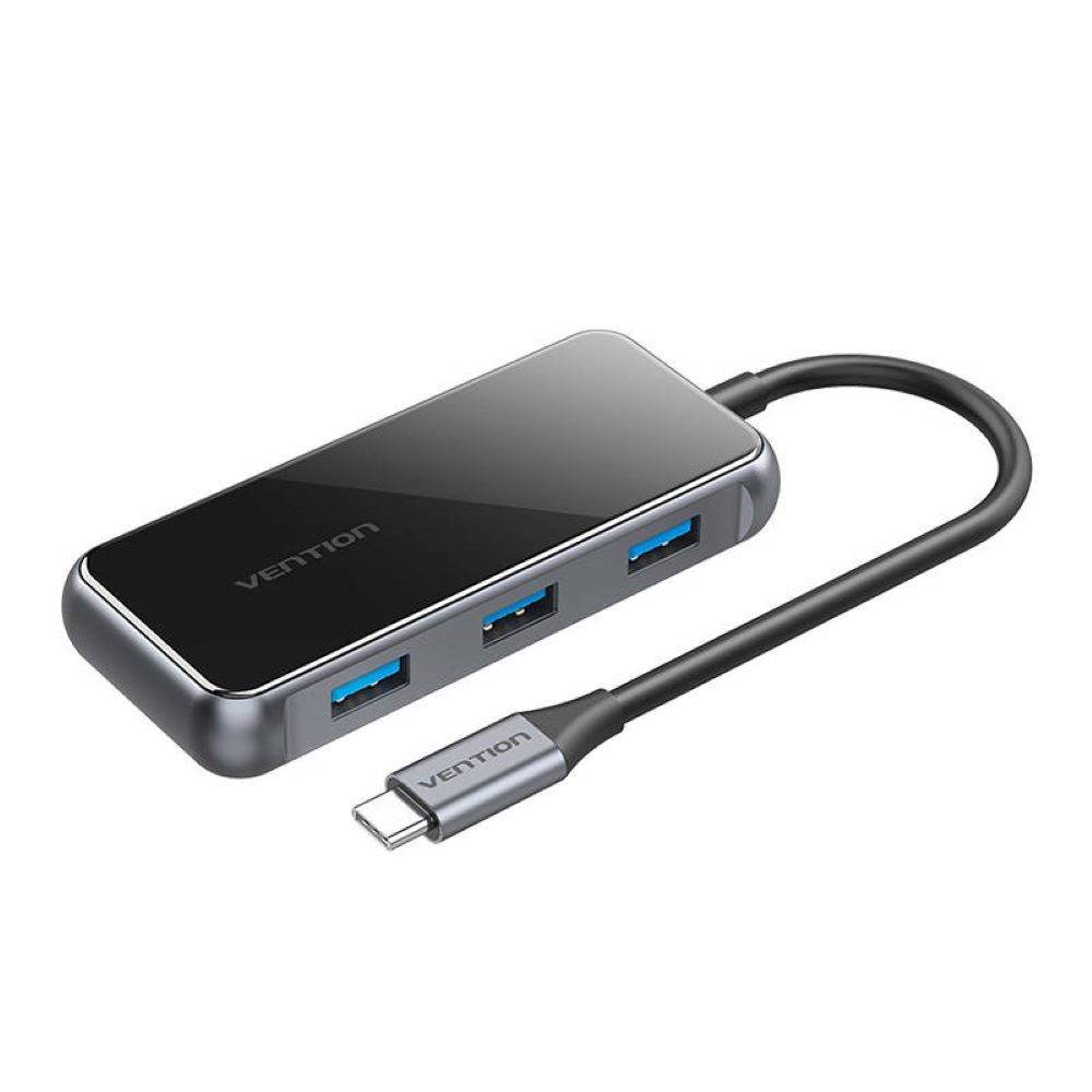 5in1 Adapter HUB - USB-C auf HDMI 4K 60Hz - 3x USB 3.0, PD (Grau) HDMI-Adapter
