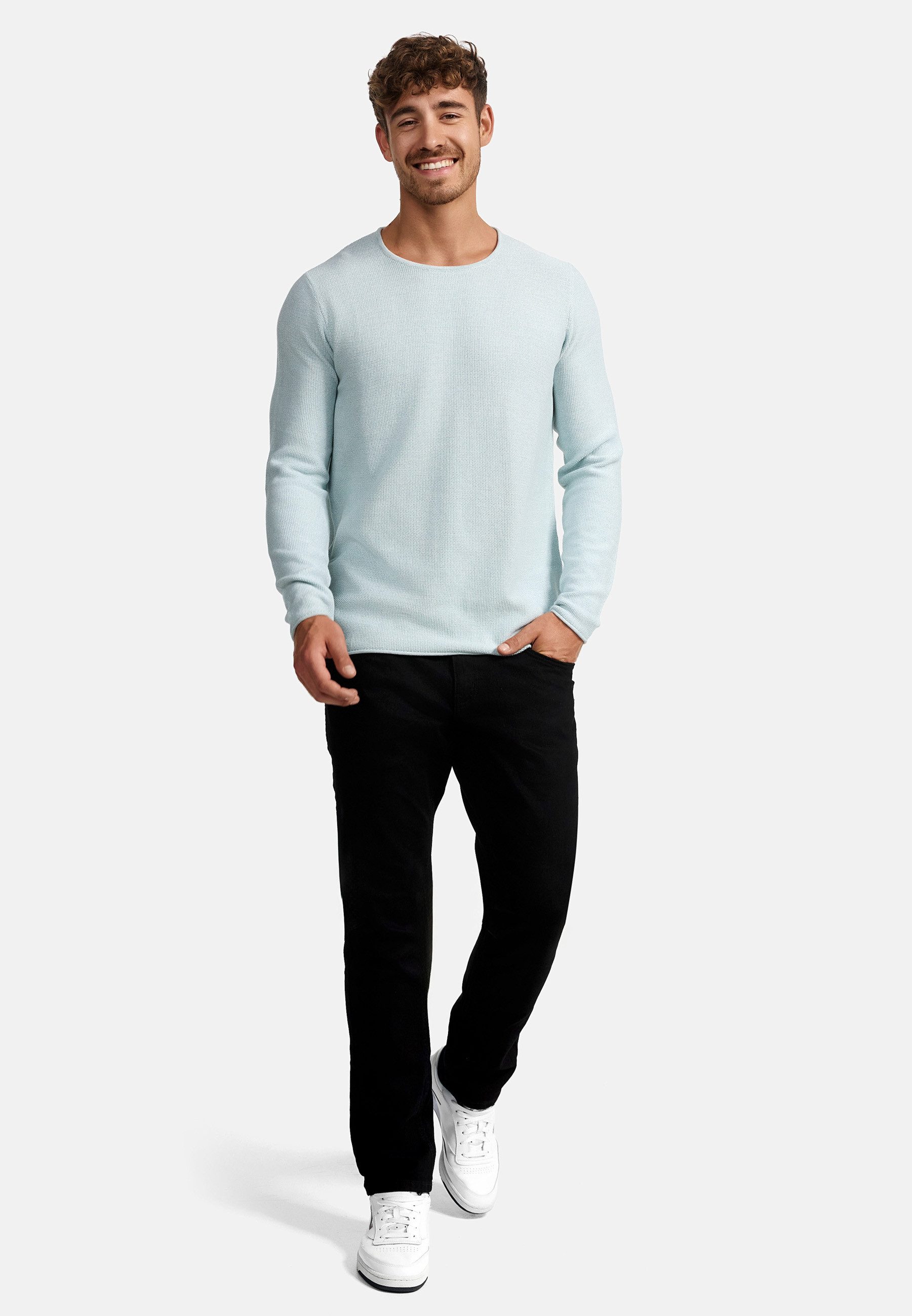 Indicode Strickpullover Herren Loakim Pullover Herrenpullover aus elastischer Baumwoll-Qualität, Rundhalsausschnitt