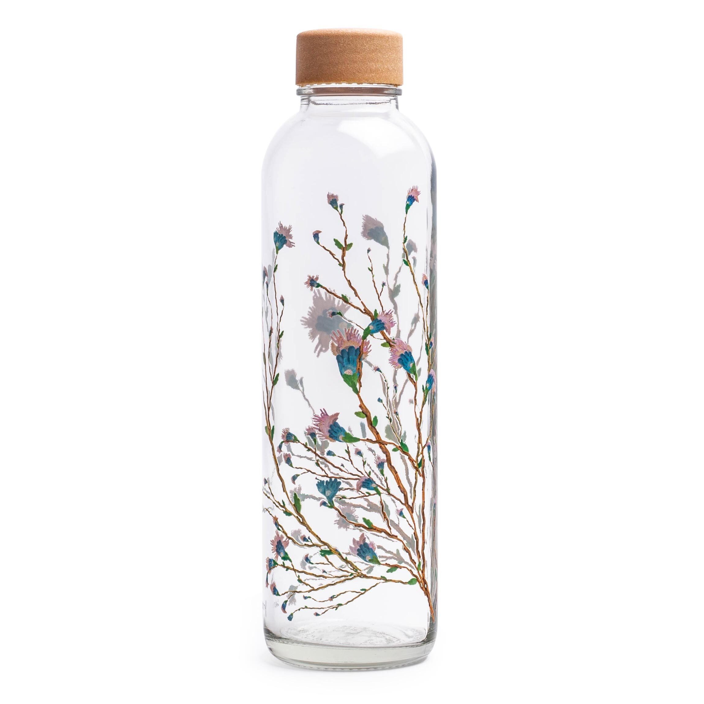 Carry Bottle Trinkflasche Carry-Bottle - HANAMI 0,7 l, Hochwertige Trinkflasche aus Glas mit Aufdruck.