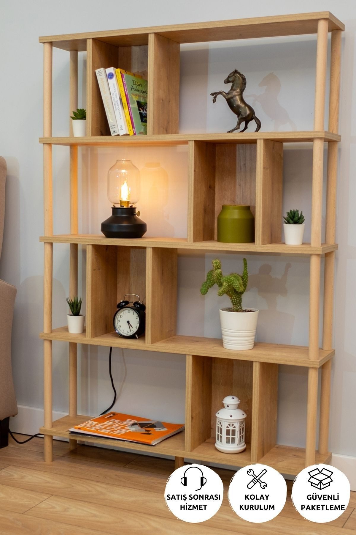 en.casa Standregal, 5 feste Ablagen 91332185